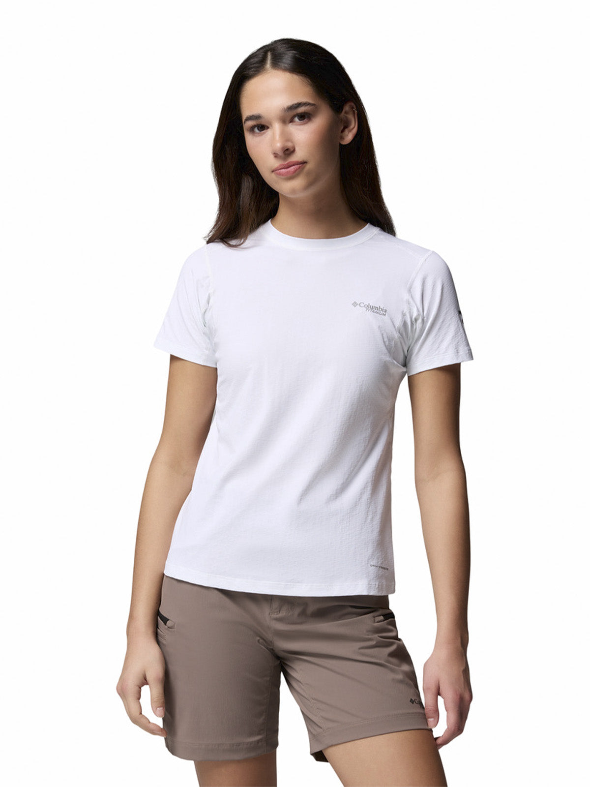 Polera Manga Corta Mujer Diamond Peak Blanco Columbia