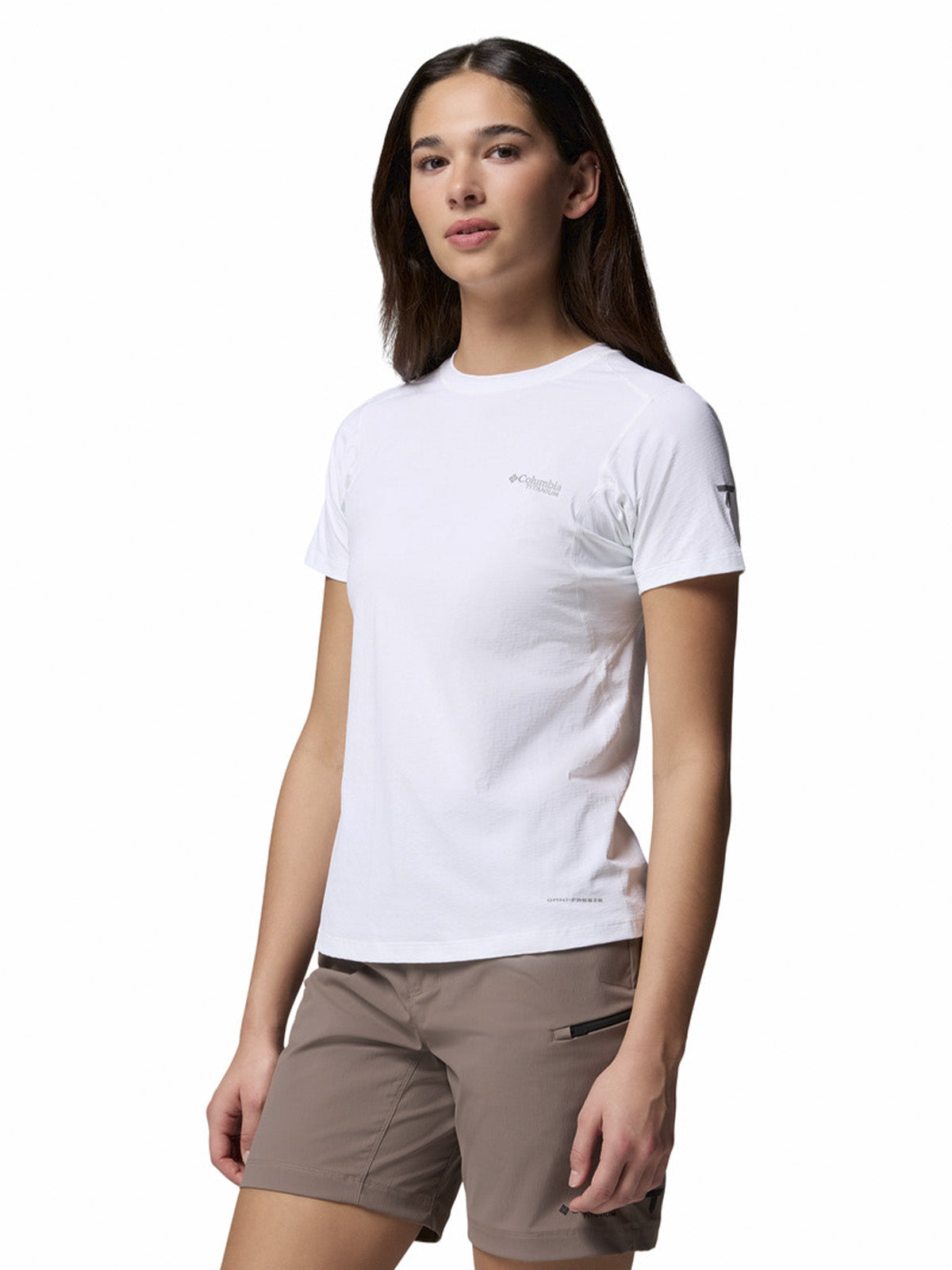 Polera Manga Corta Mujer Diamond Peak Blanco Columbia