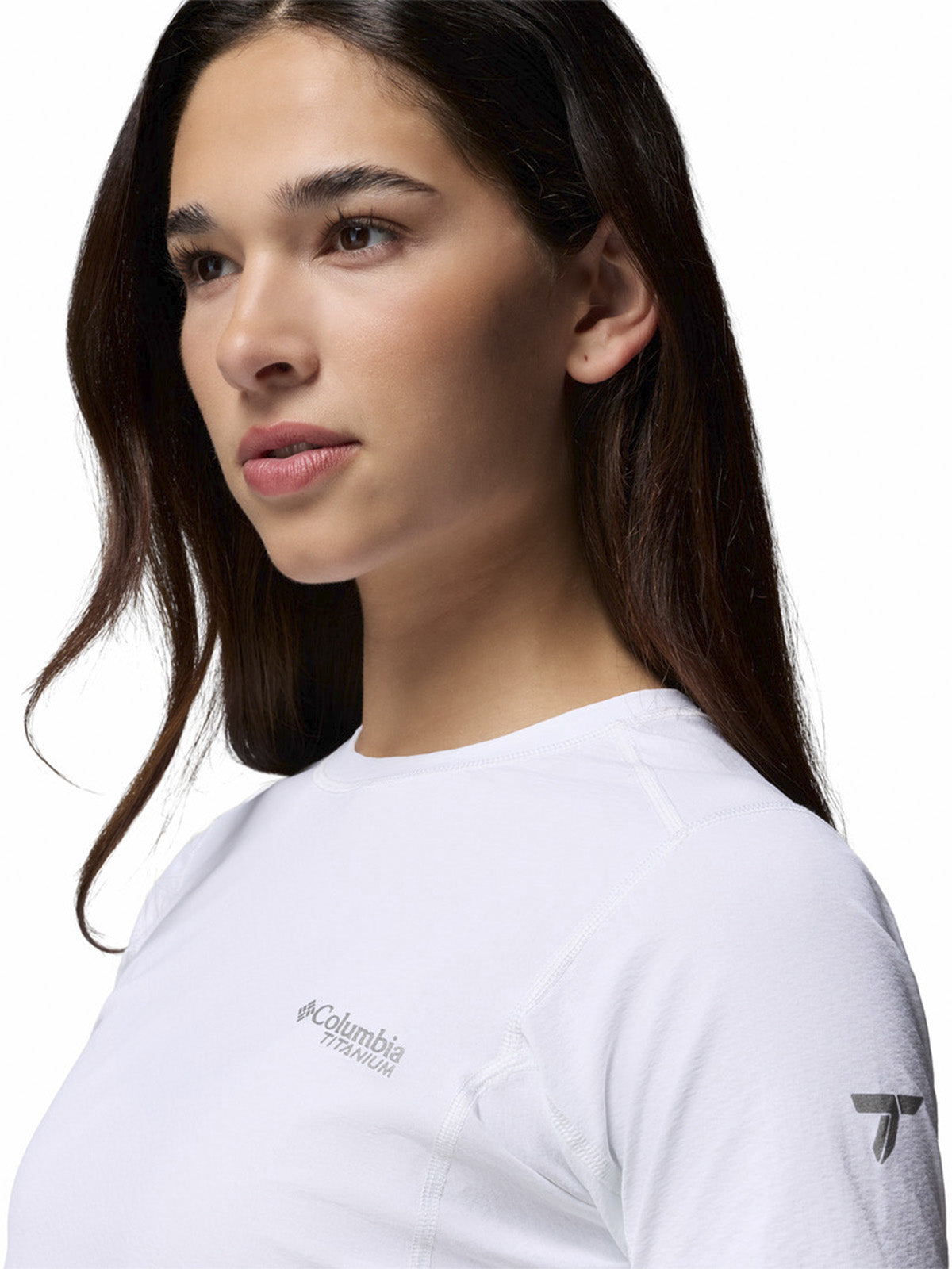 Polera Manga Corta Mujer Diamond Peak Blanco Columbia