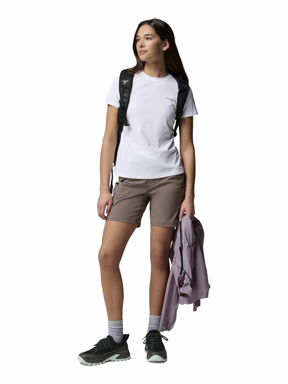 Polera Manga Corta Mujer Diamond Peak Blanco Columbia