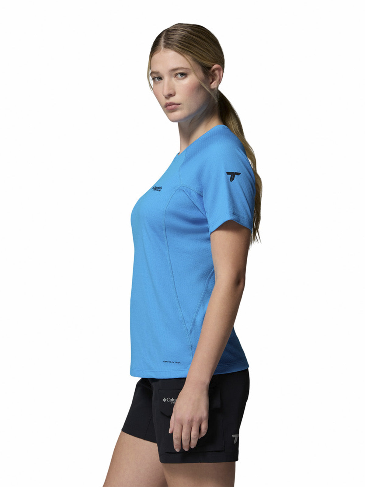 Polera Manga Corta Mujer Driventure Azul Columbia