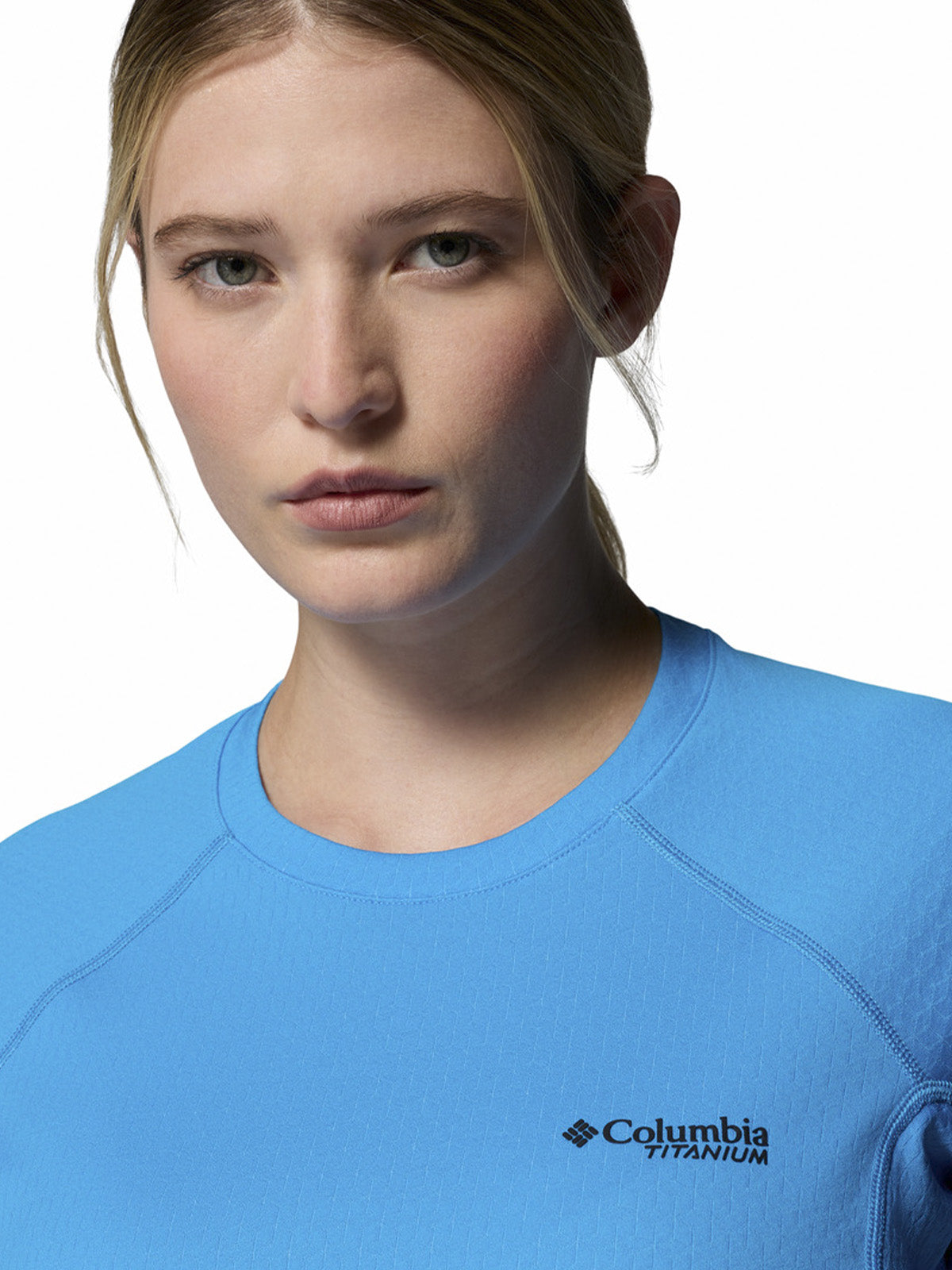 Polera Manga Corta Mujer Driventure Azul Columbia