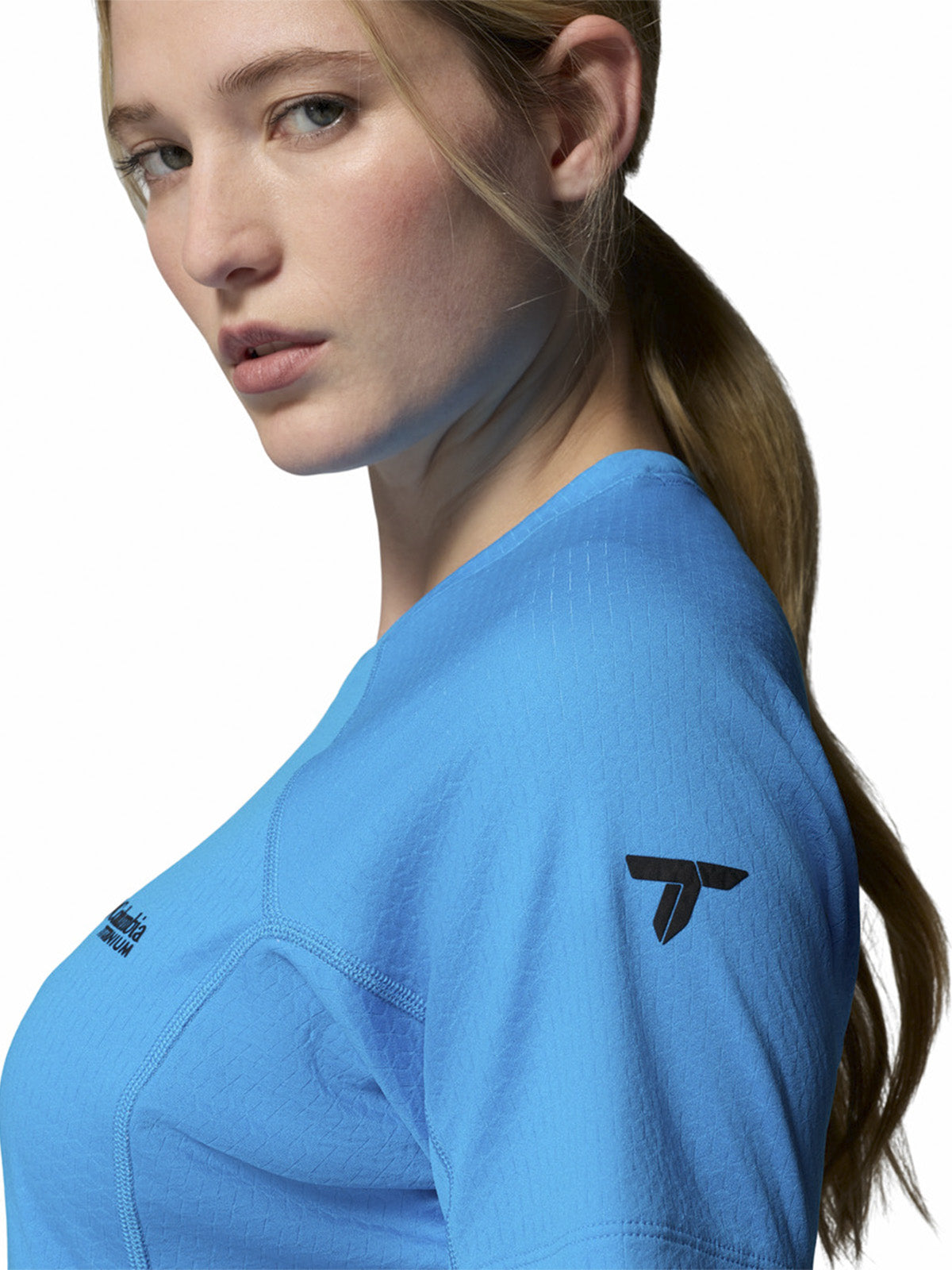 Polera Manga Corta Mujer Driventure Azul Columbia