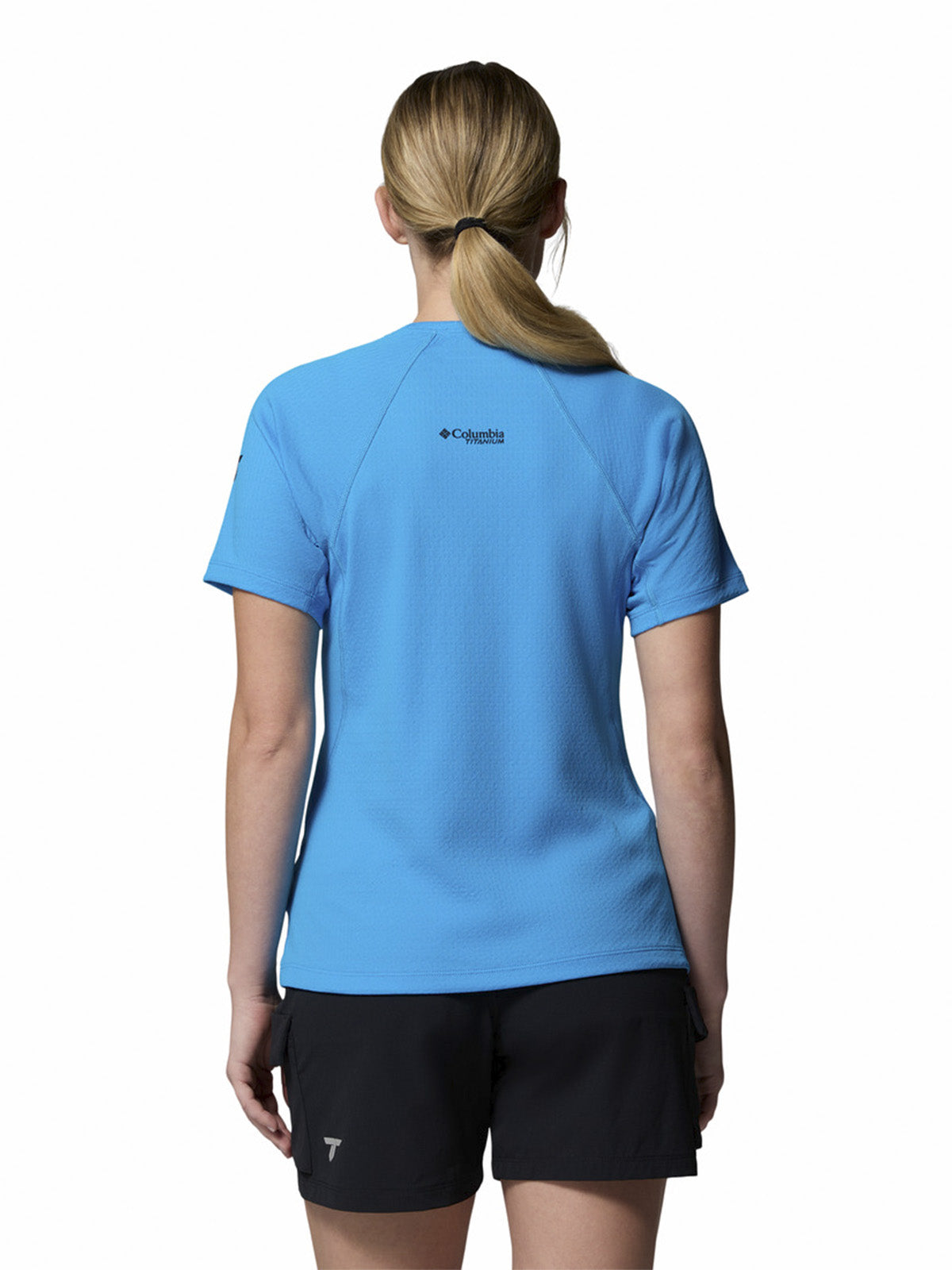 Polera Manga Corta Mujer Driventure Azul Columbia