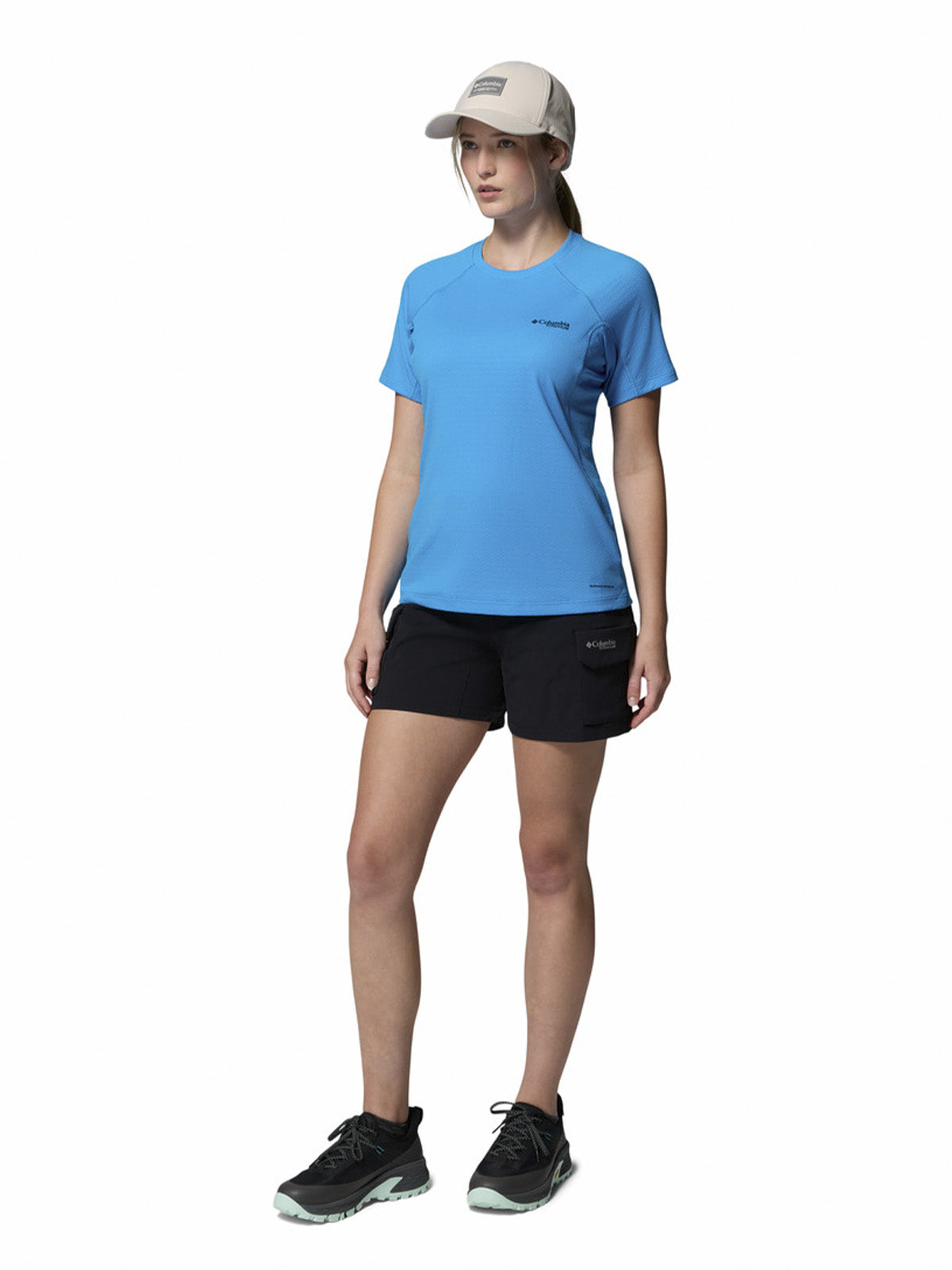 Polera Manga Corta Mujer Driventure Azul Columbia