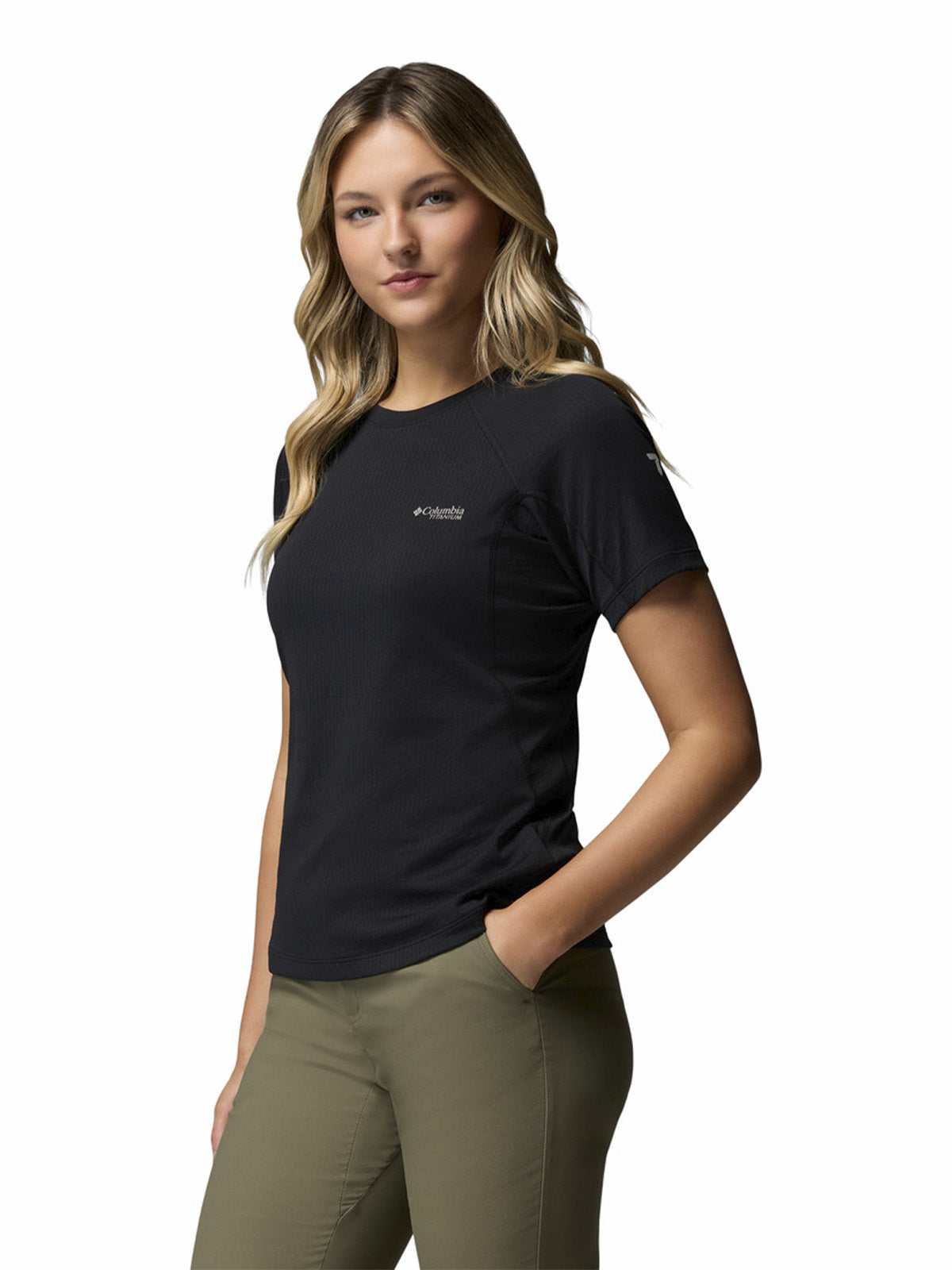 Polera Manga Corta Mujer Driventure Negro Columbia
