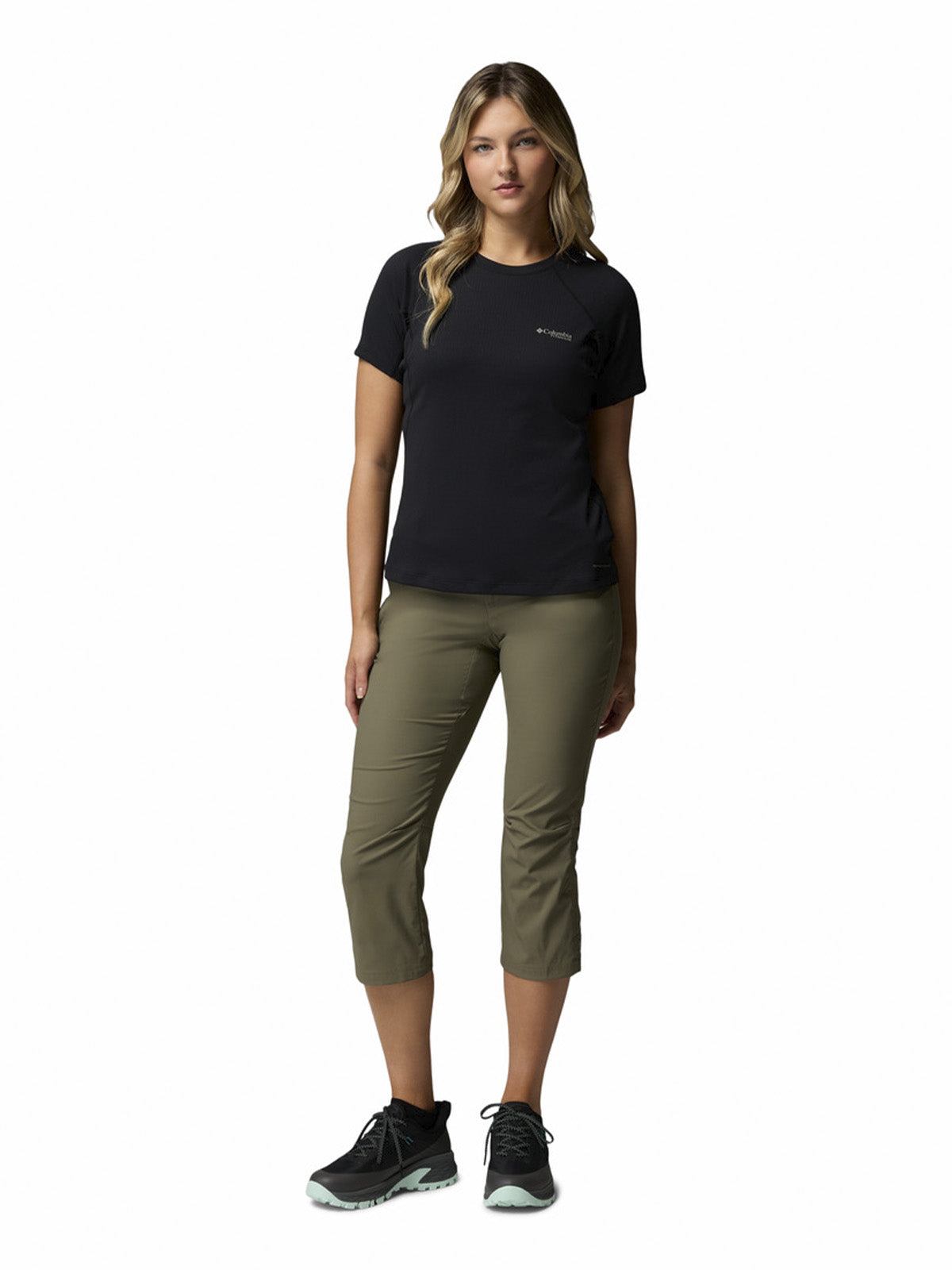 Polera Manga Corta Mujer Driventure Negro Columbia
