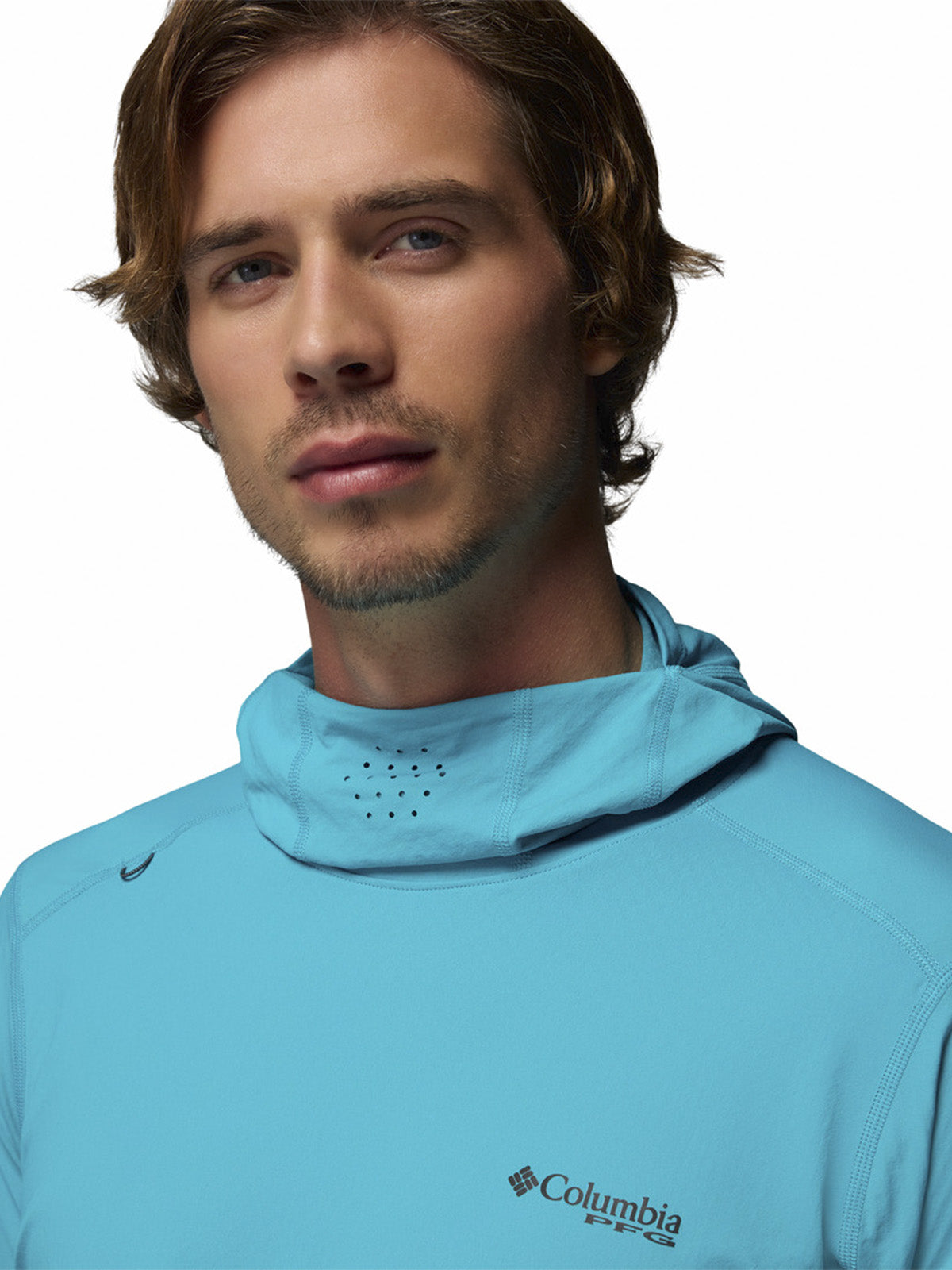 Polera Manga Larga Hombre Shadowcaster Zero Azul Columbia