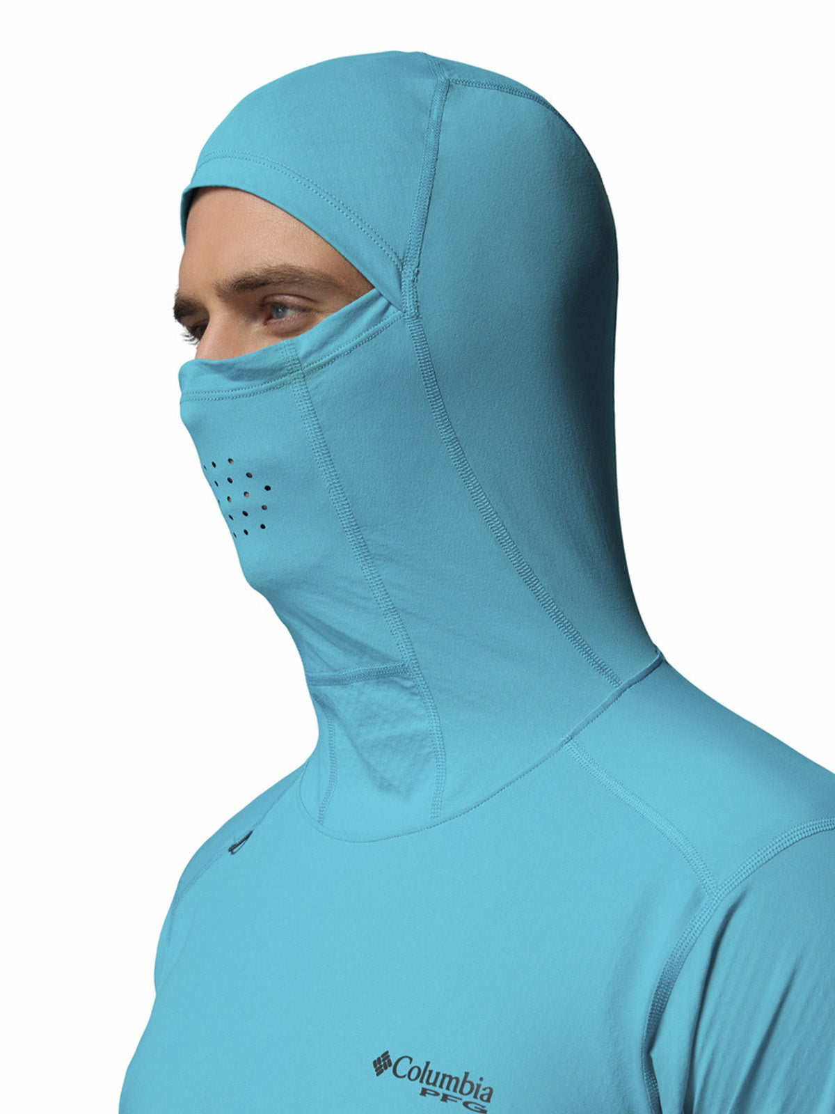 Polera Manga Larga Hombre Shadowcaster Zero Azul Columbia