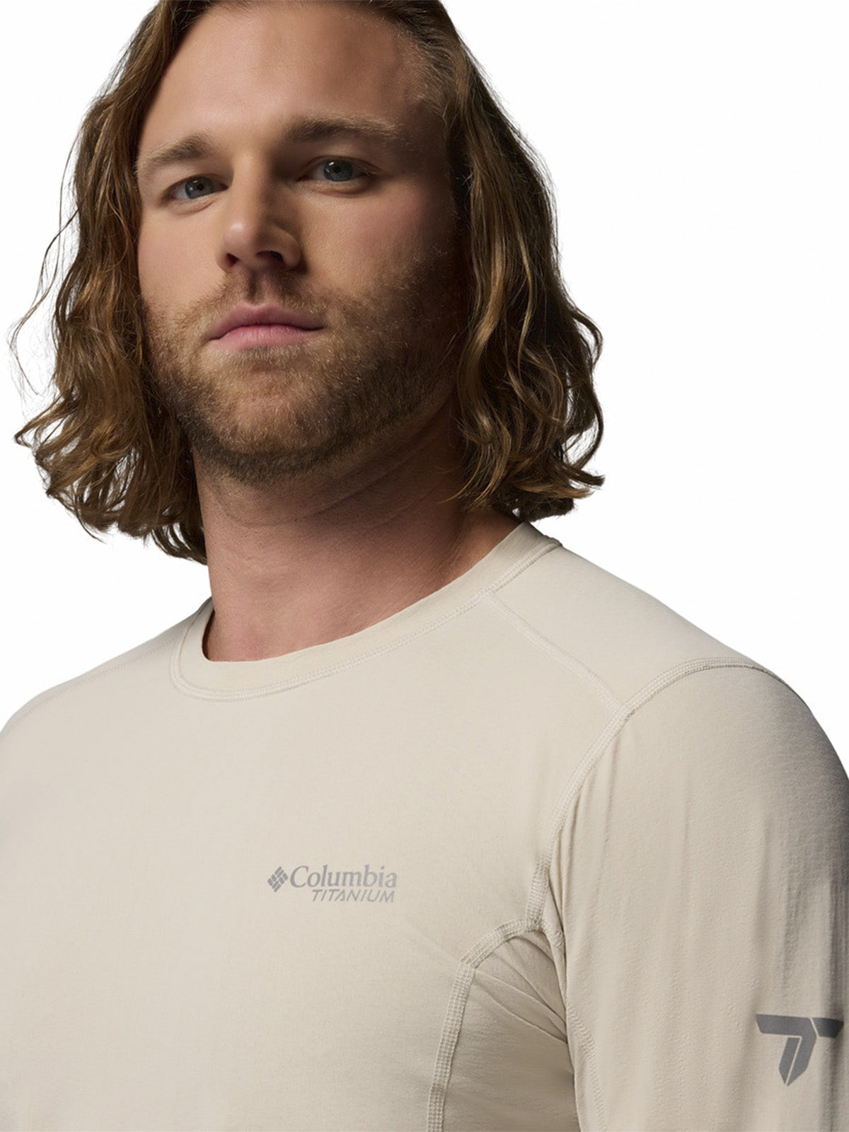 Polera Manga Larga Hombre Diamond Peak Pr Long Gris Columbia