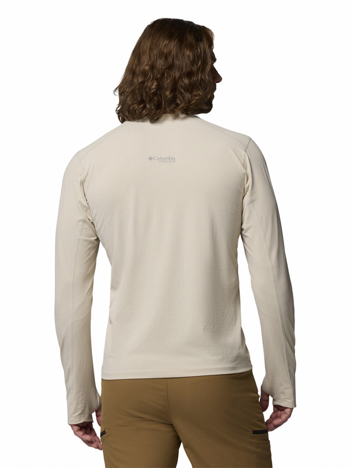 Polera Manga Larga Hombre Diamond Peak Pr Long Gris Columbia