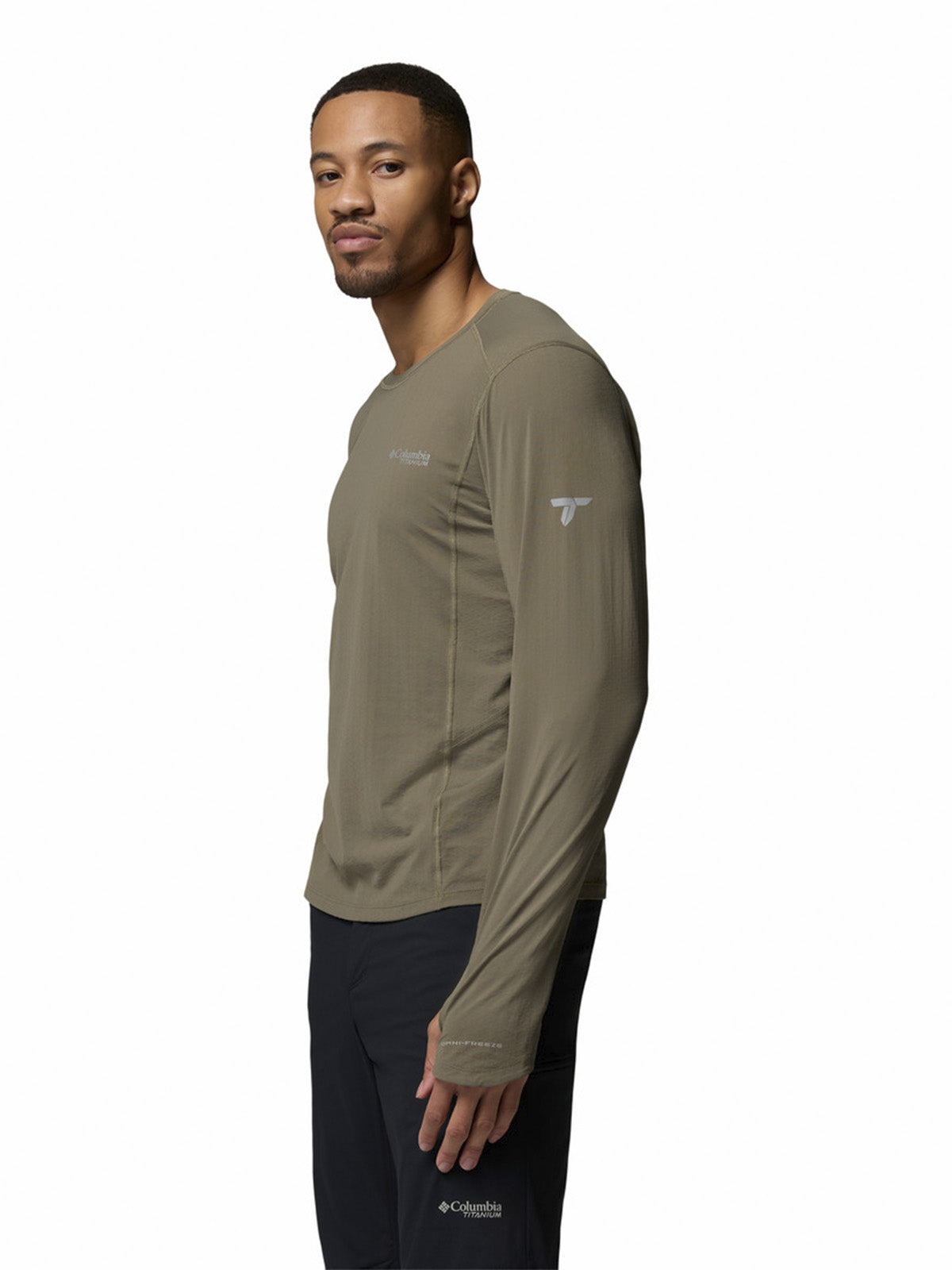Polera Manga Larga Hombre Diamond Peak Pr Long Gris Columbia