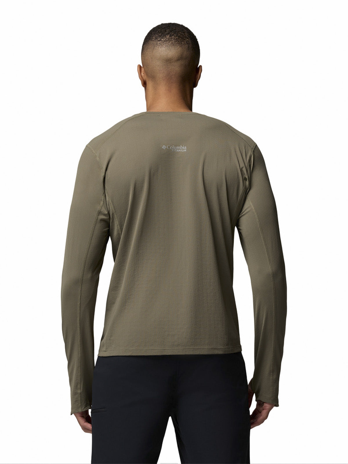 Polera Manga Larga Hombre Diamond Peak Pr Long Gris Columbia