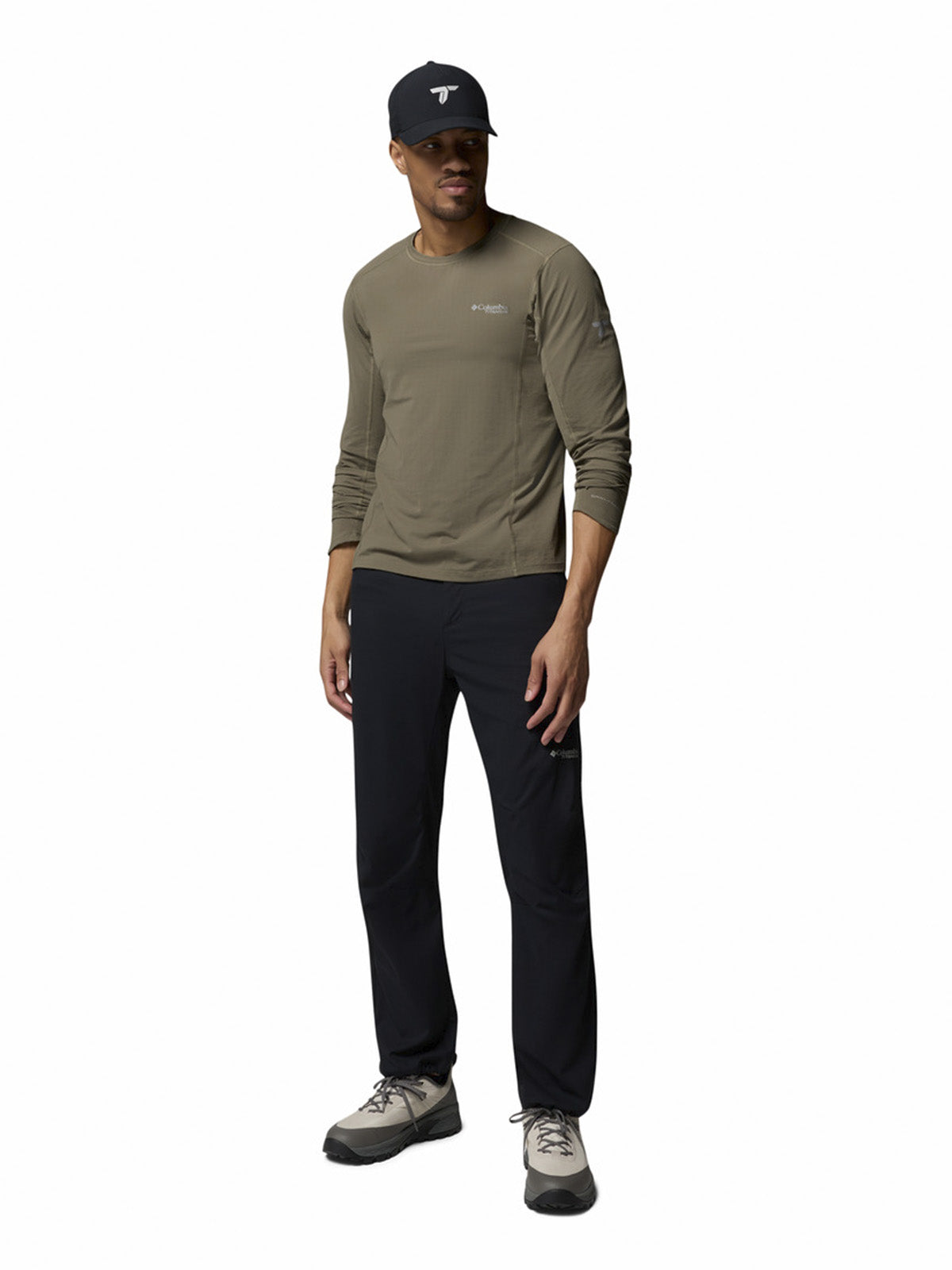 Polera Manga Larga Hombre Diamond Peak Pr Long Gris Columbia