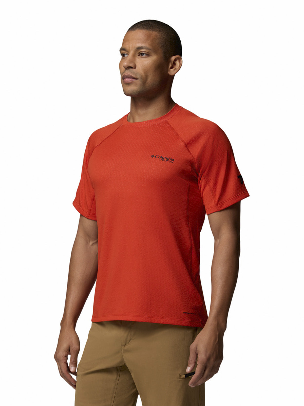 Polera Manga Corta Hombre Driventure Naranjo Columbia