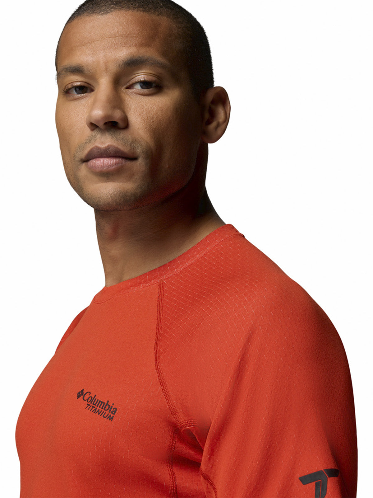 Polera Manga Corta Hombre Driventure Naranjo Columbia