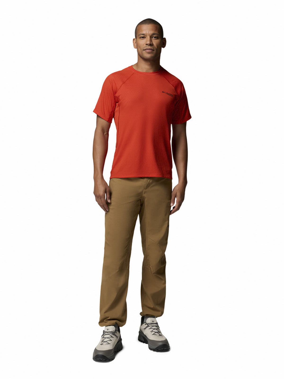 Polera Manga Corta Hombre Driventure Naranjo Columbia