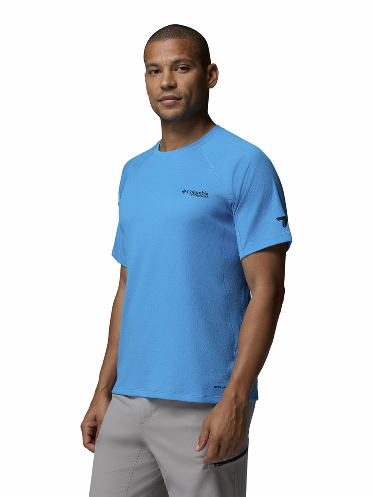 Polera Manga Corta Hombre Driventure Azul Columbia