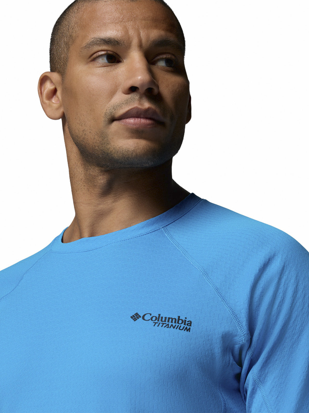 Polera Manga Corta Hombre Driventure Azul Columbia