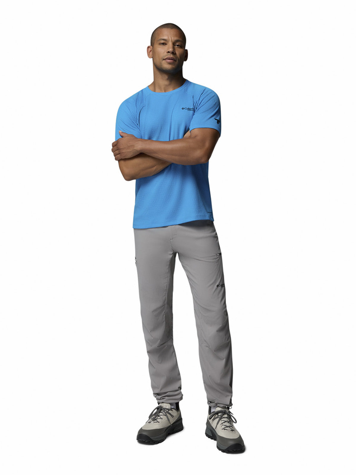 Polera Manga Corta Hombre Driventure Azul Columbia