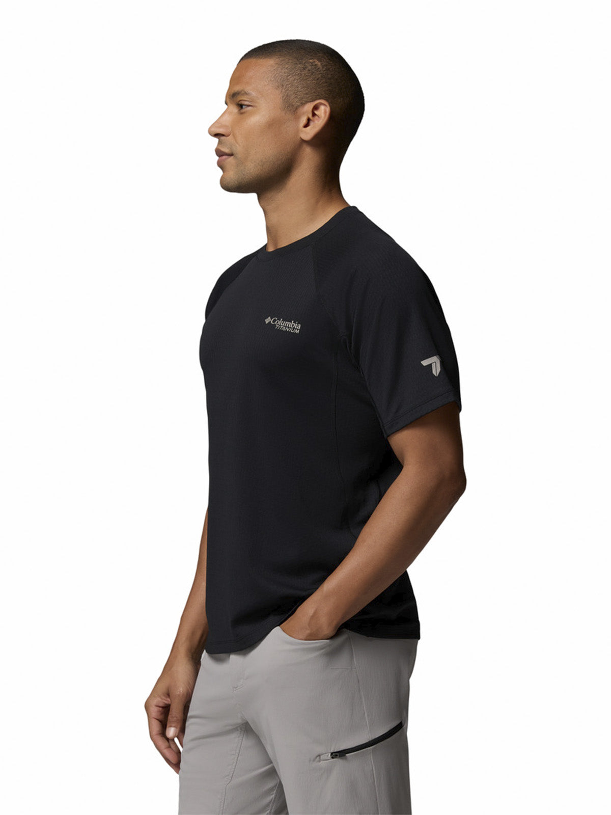 Polera Manga Corta Hombre Driventure Negro Columbia