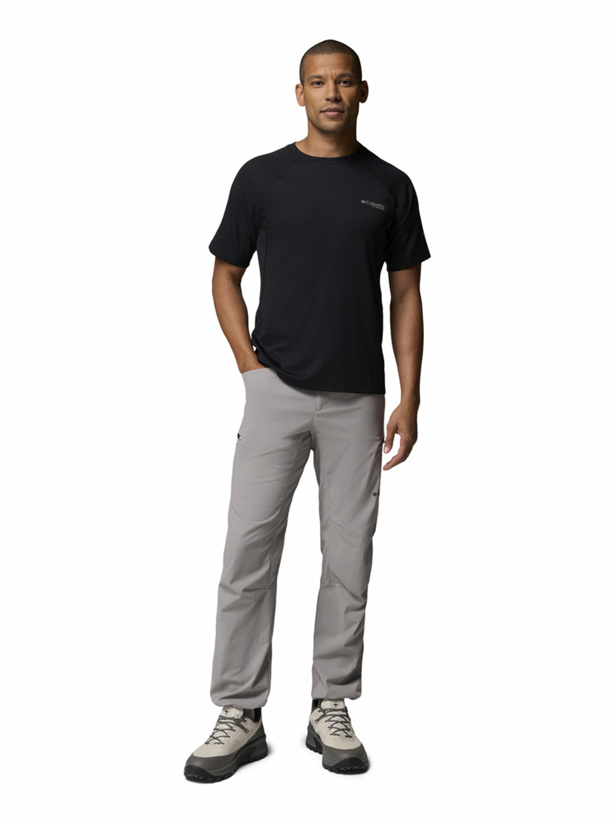 Polera Manga Corta Hombre Driventure Negro Columbia