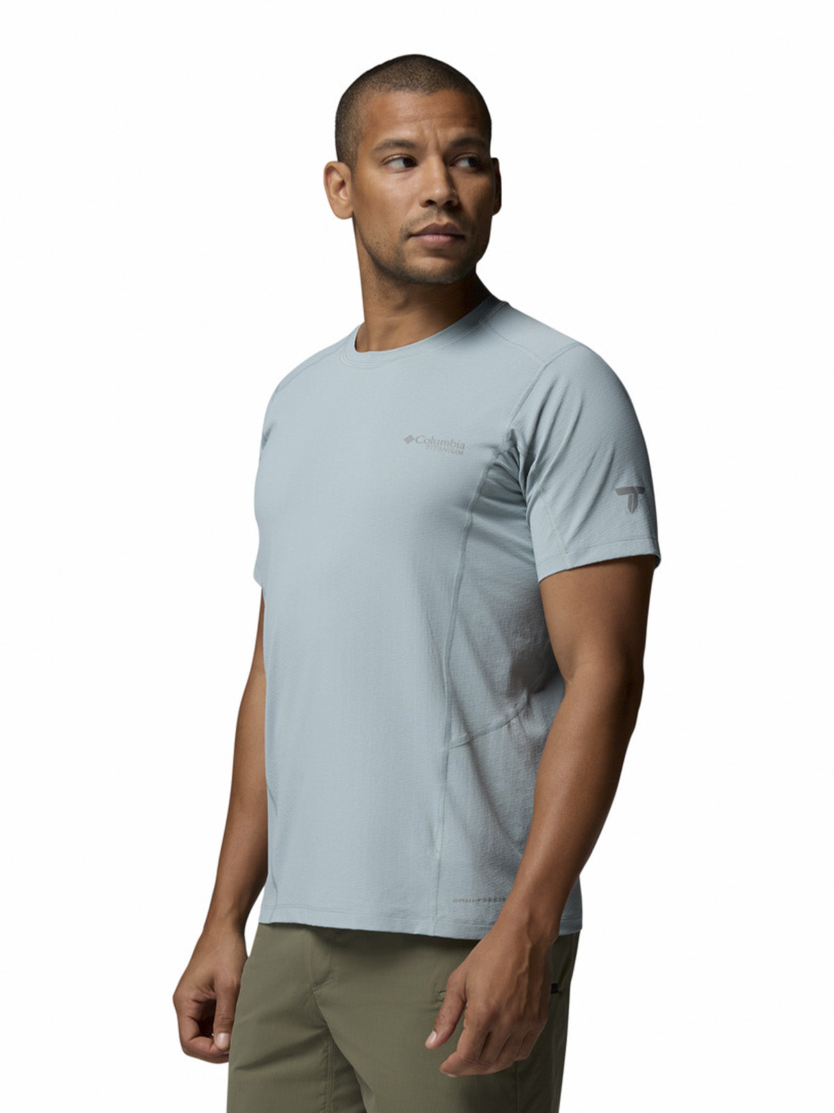 Polera Manga Corta Hombre Diamond Peak Celeste Columbia