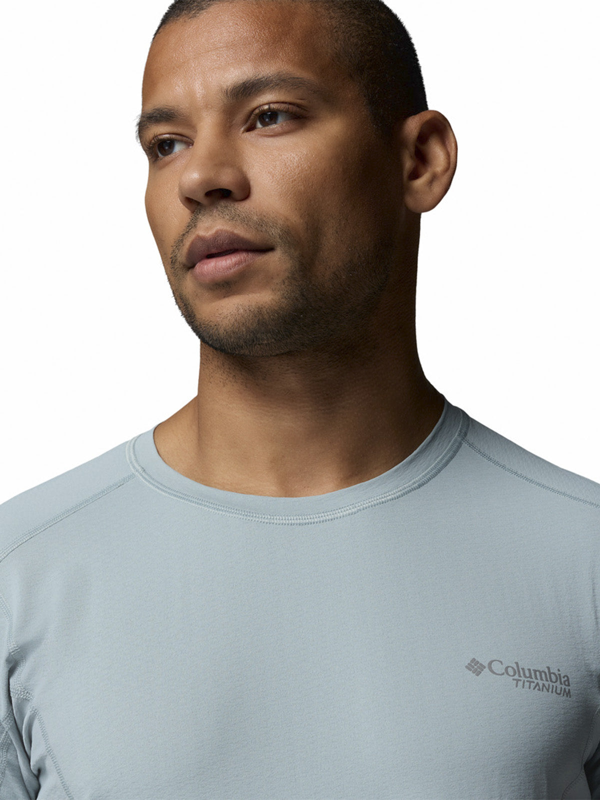 Polera Manga Corta Hombre Diamond Peak Celeste Columbia