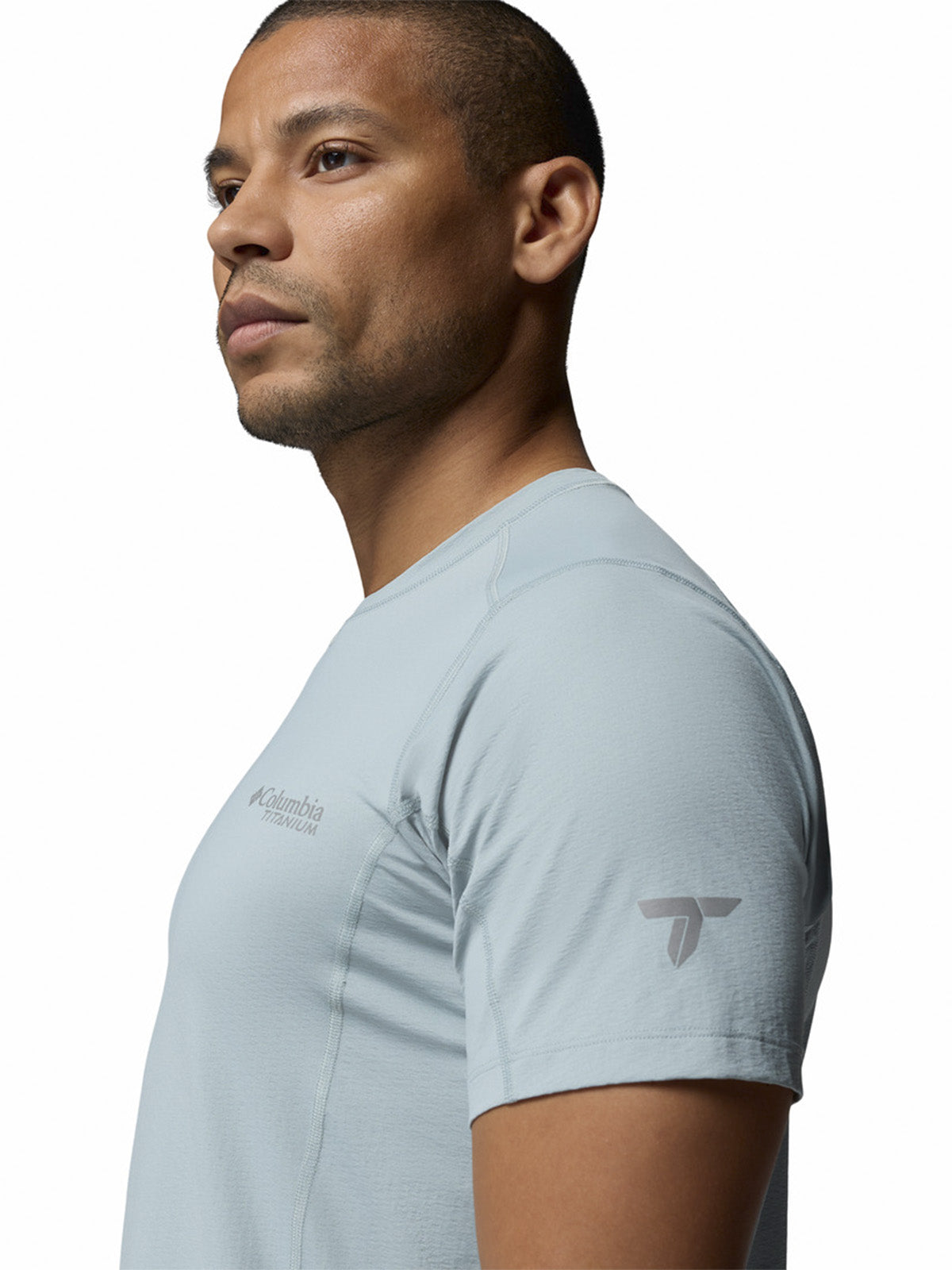 Polera Manga Corta Hombre Diamond Peak Celeste Columbia