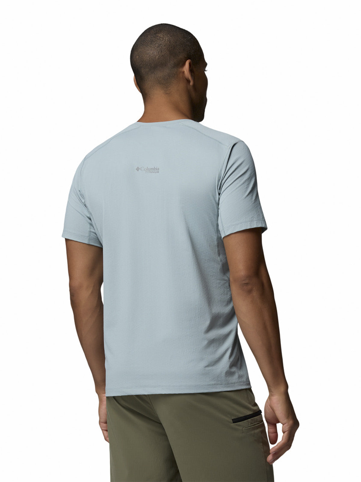 Polera Manga Corta Hombre Diamond Peak Celeste Columbia