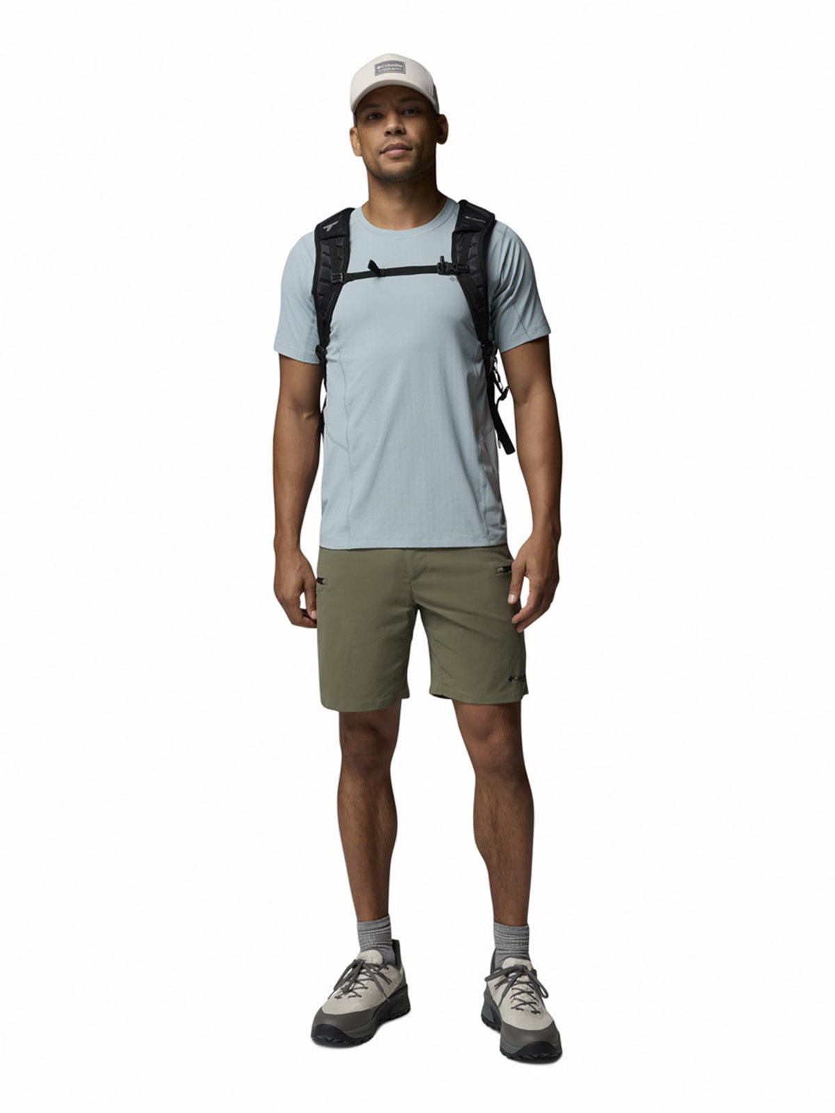 Polera Manga Corta Hombre Diamond Peak Celeste Columbia