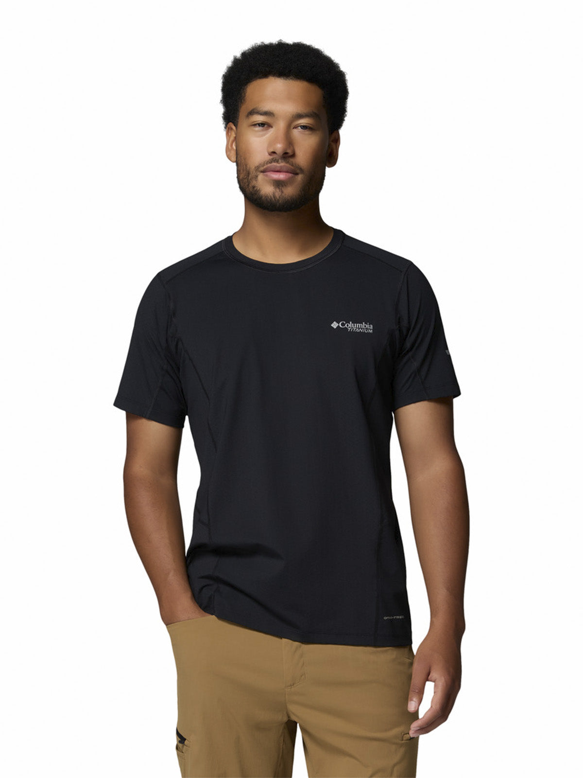 Polera Manga Corta Hombre Diamond Peak Negro Columbia