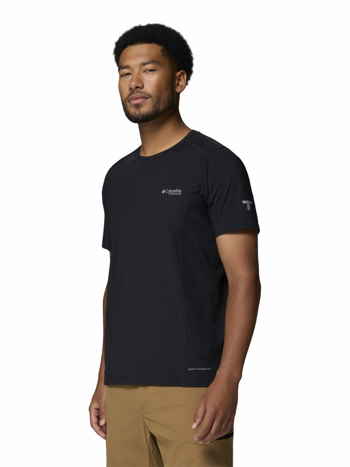 Polera Manga Corta Hombre Diamond Peak Negro Columbia