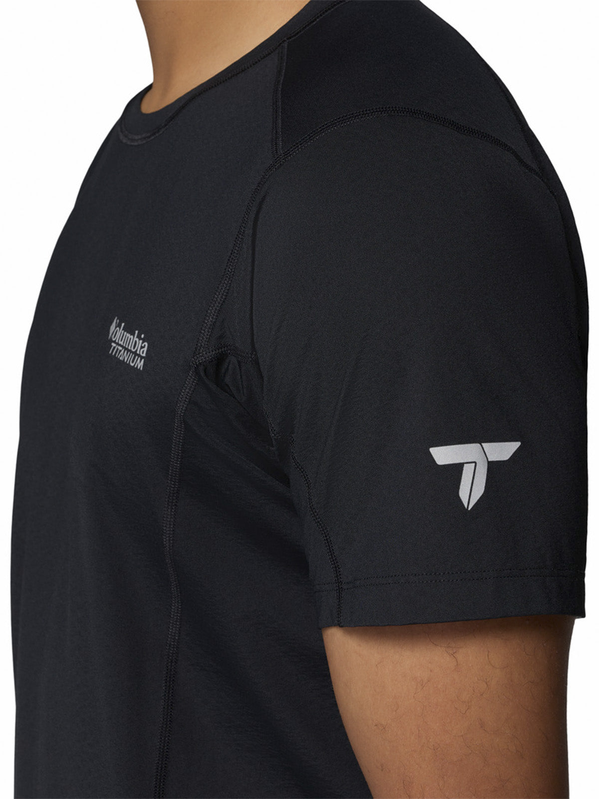 Polera Manga Corta Hombre Diamond Peak Negro Columbia