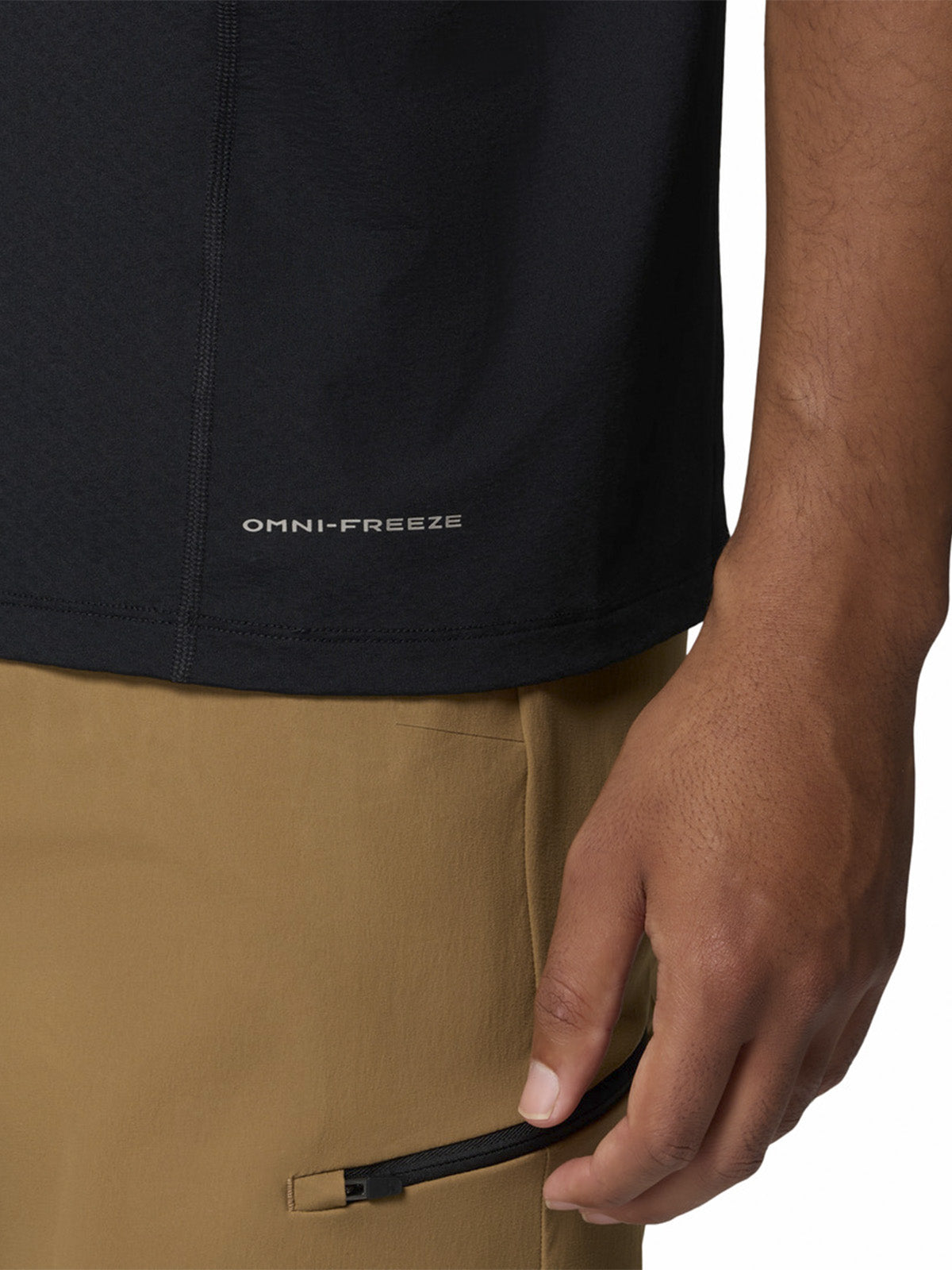 Polera Manga Corta Hombre Diamond Peak Negro Columbia