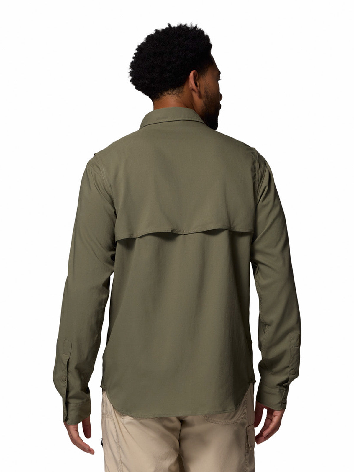 Camisa Manga Larga Hombre Silver Ridge Utility Gris Stone Green Columbia