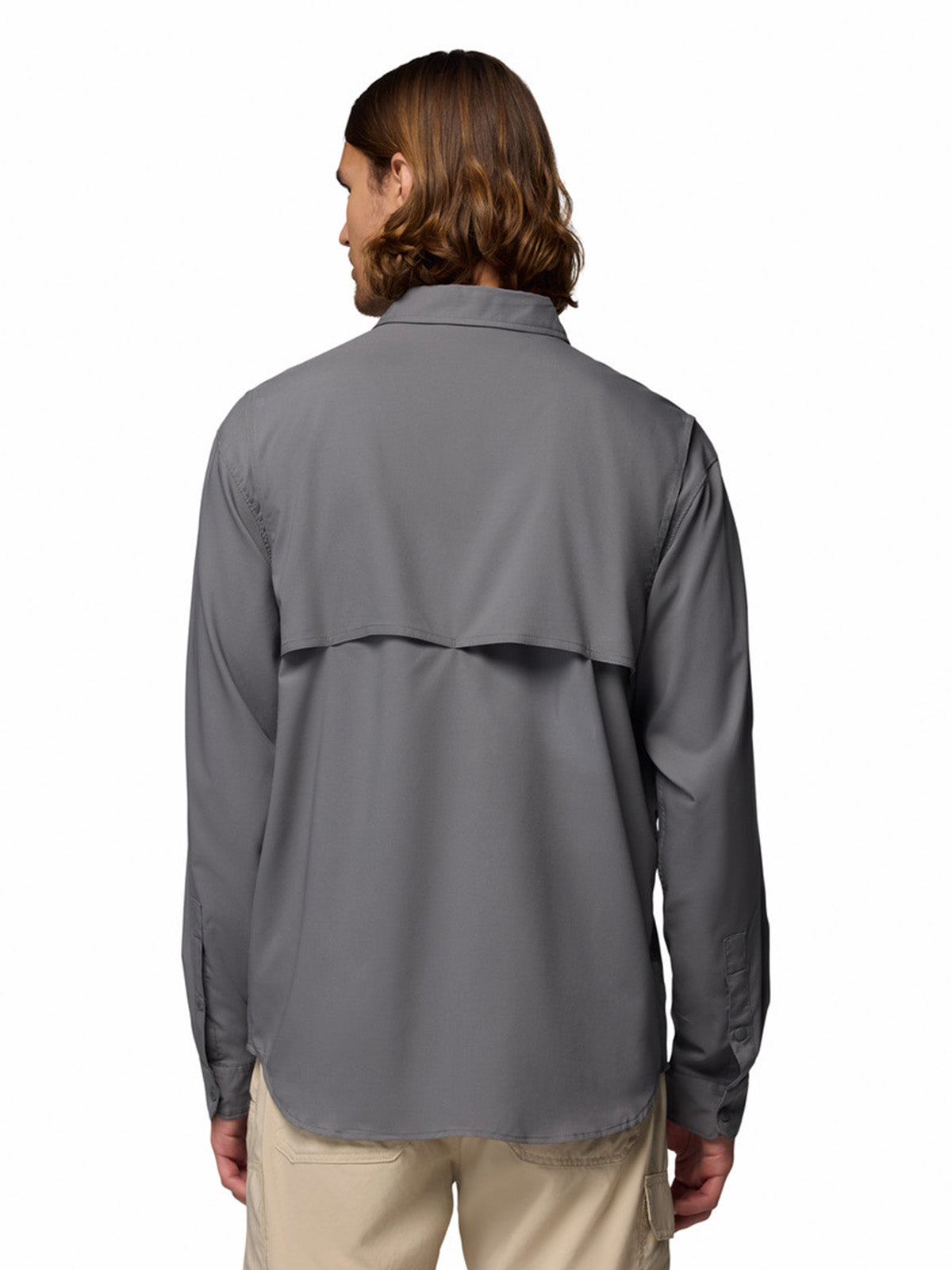 Camisa Manga Larga Hombre Silver Ridge Utility Gris City Grey Columbia