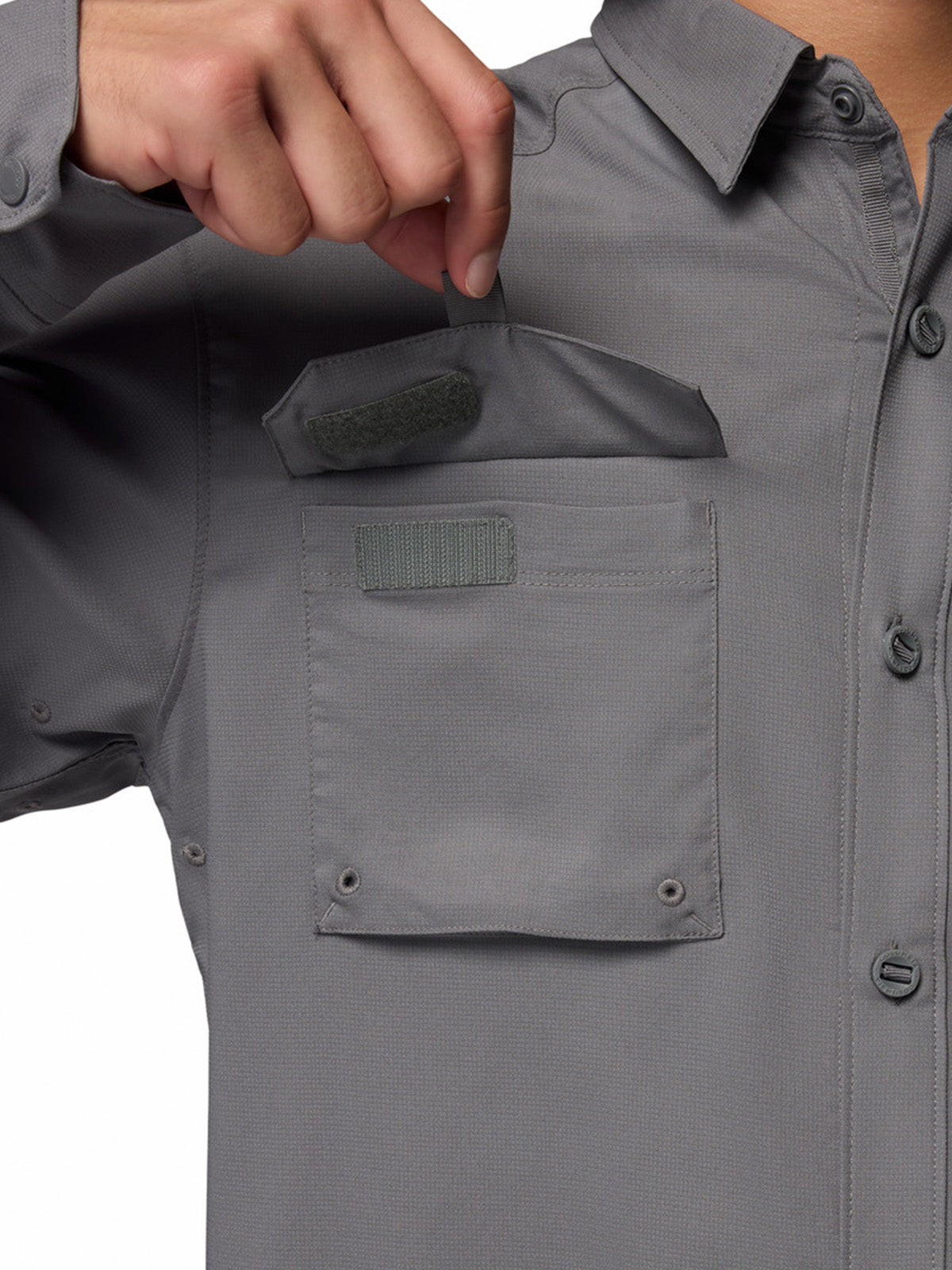 Camisa Manga Larga Hombre Silver Ridge Utility Gris City Grey Columbia