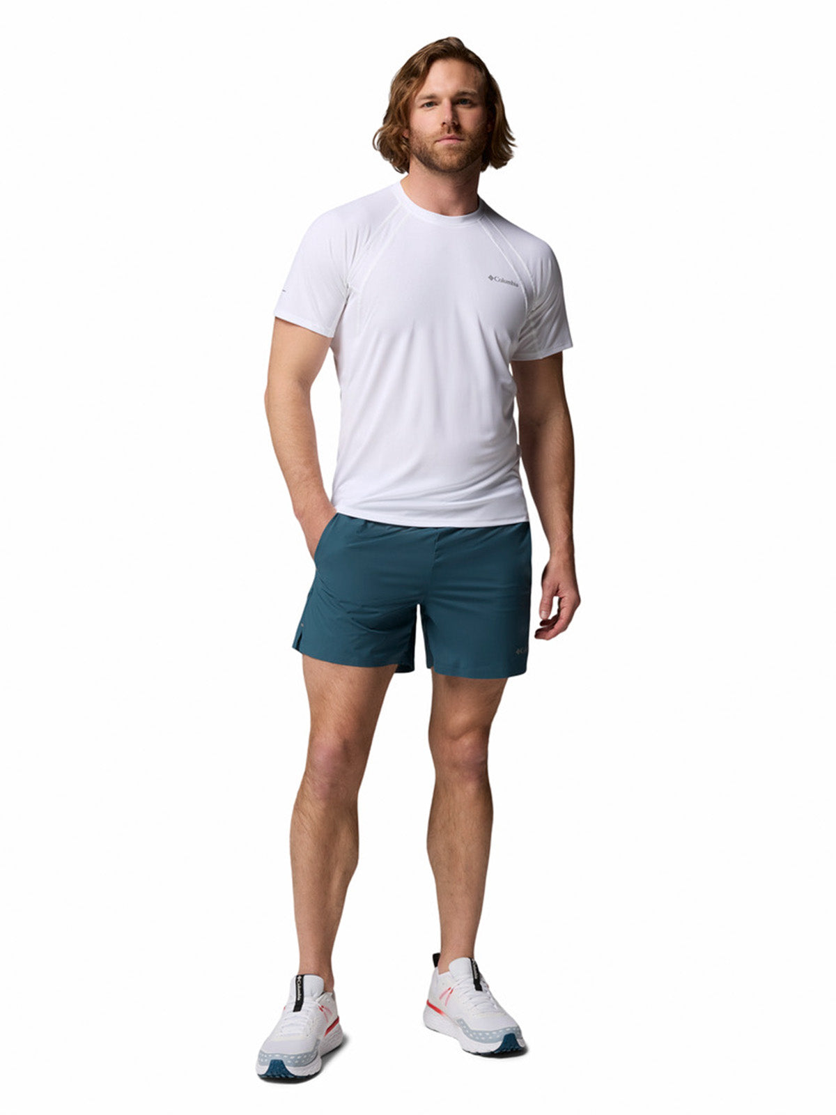 Polera Manga Corta Hombre Stealth Spring Blanco Columbia