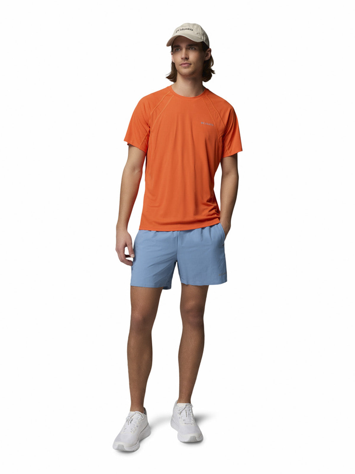Polera Manga Corta Hombre Stealth Spring T Naranjo Columbia