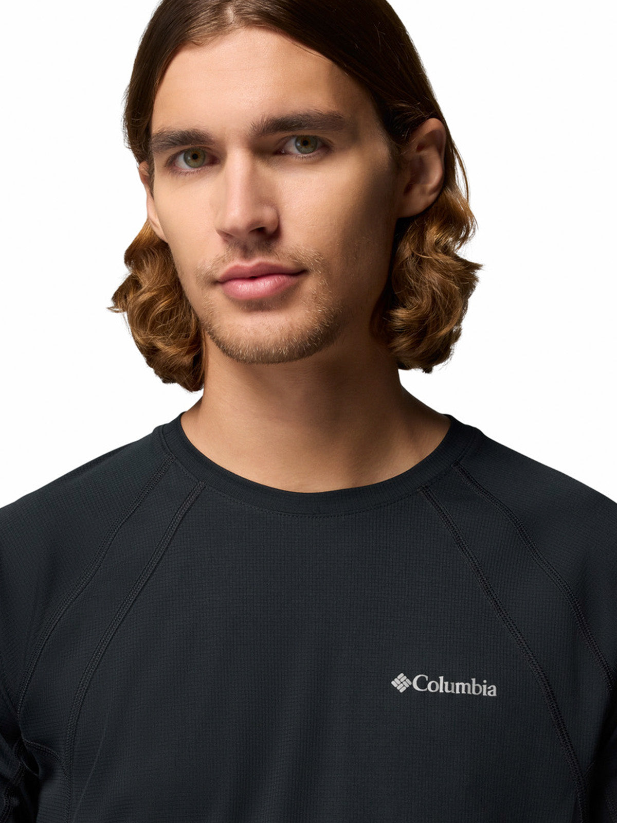 Polera Manga Corta Hombre Stealth Spring Negro Columbia