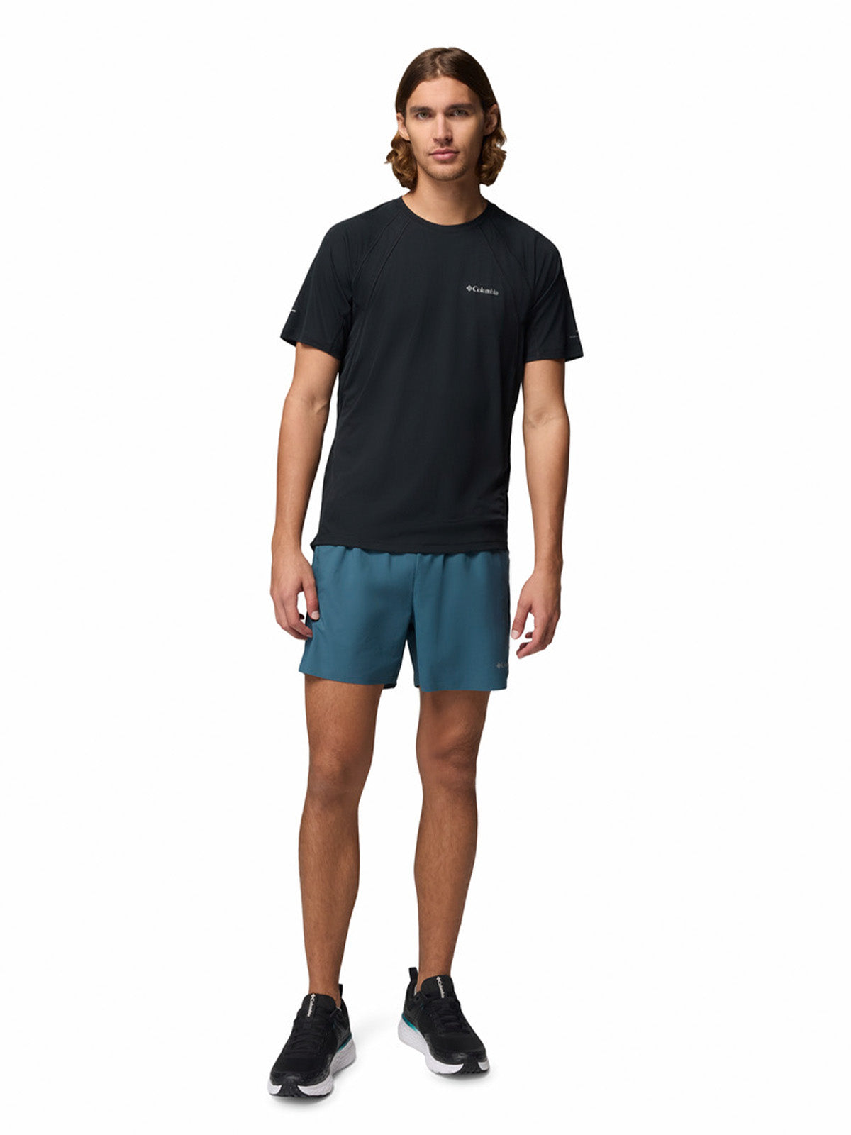 Polera Manga Corta Hombre Stealth Spring Negro Columbia