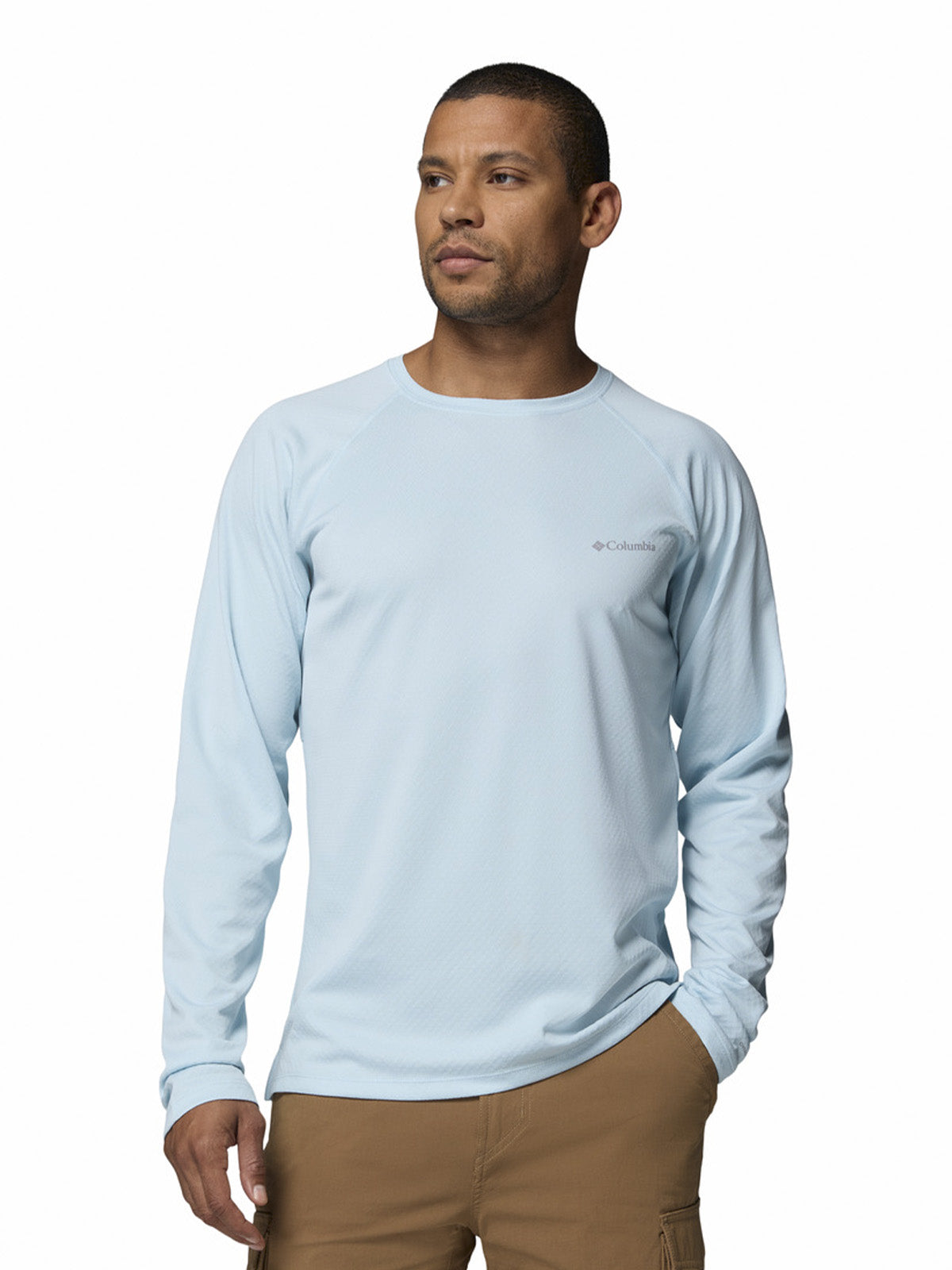 Polera Manga Larga Hombre Alpine Chill Pro Celeste Columbia