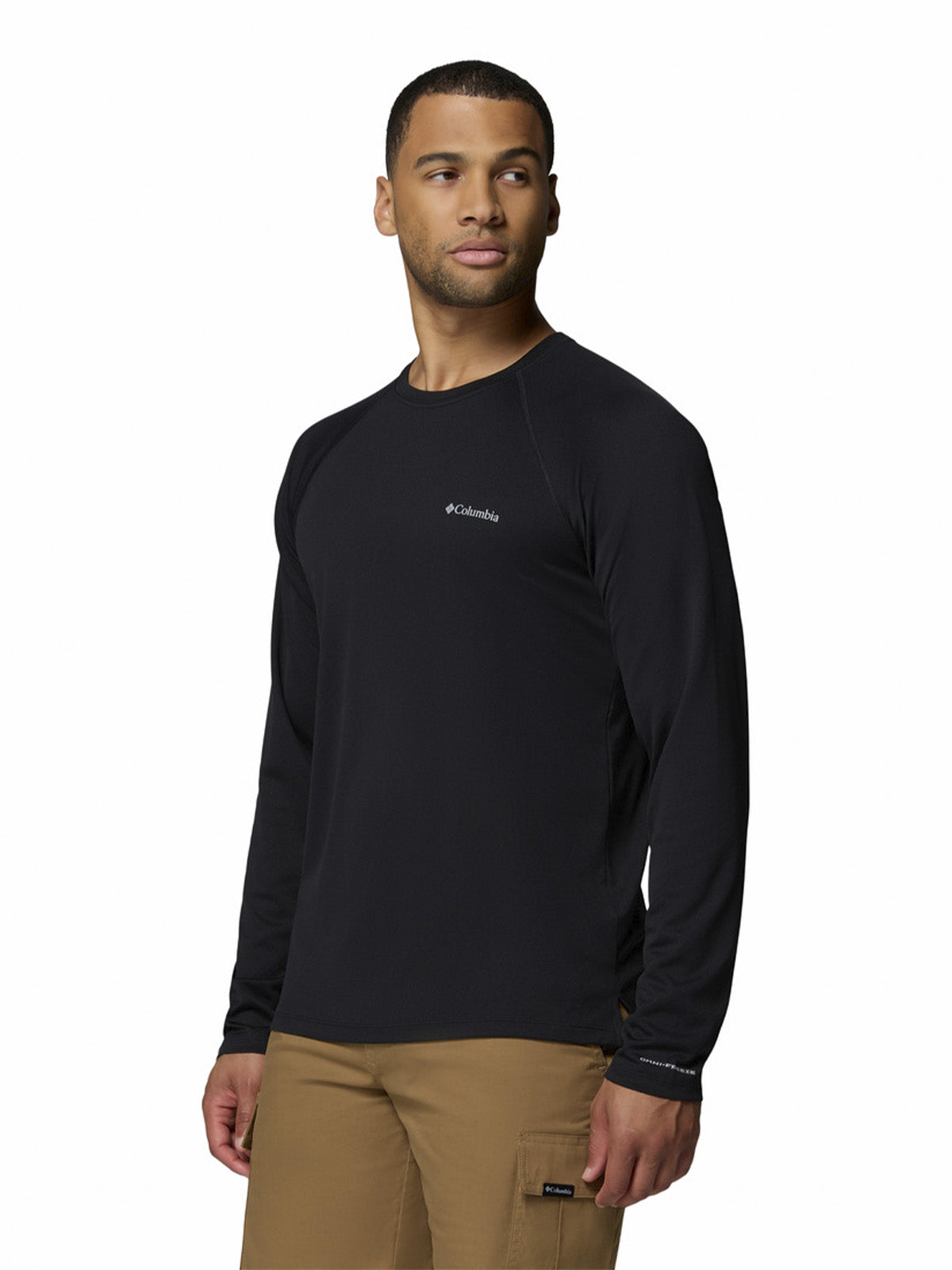 Polera Manga Larga Hombre Alpine Chill Pro Negro Columbia