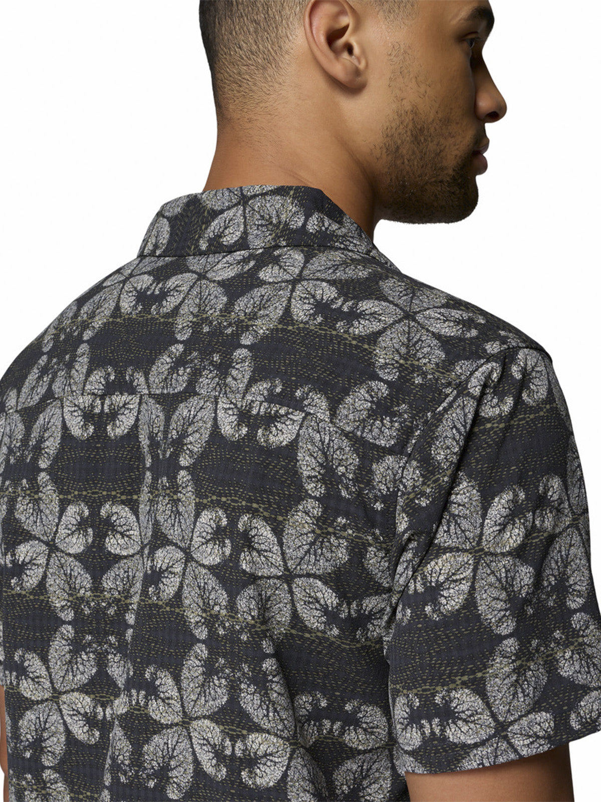 Camisa Manga Corta Hombre Utilizer Print Gris Columbia