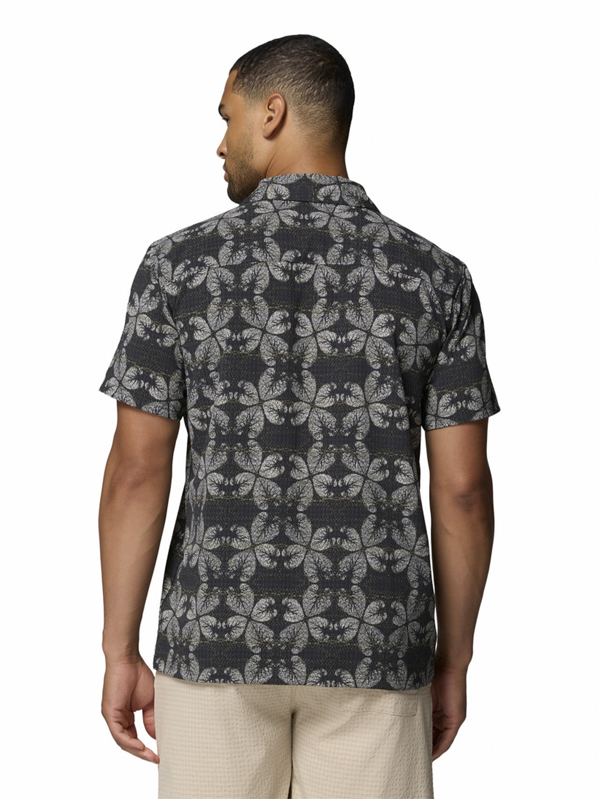Camisa Manga Corta Hombre Utilizer Print Gris Columbia
