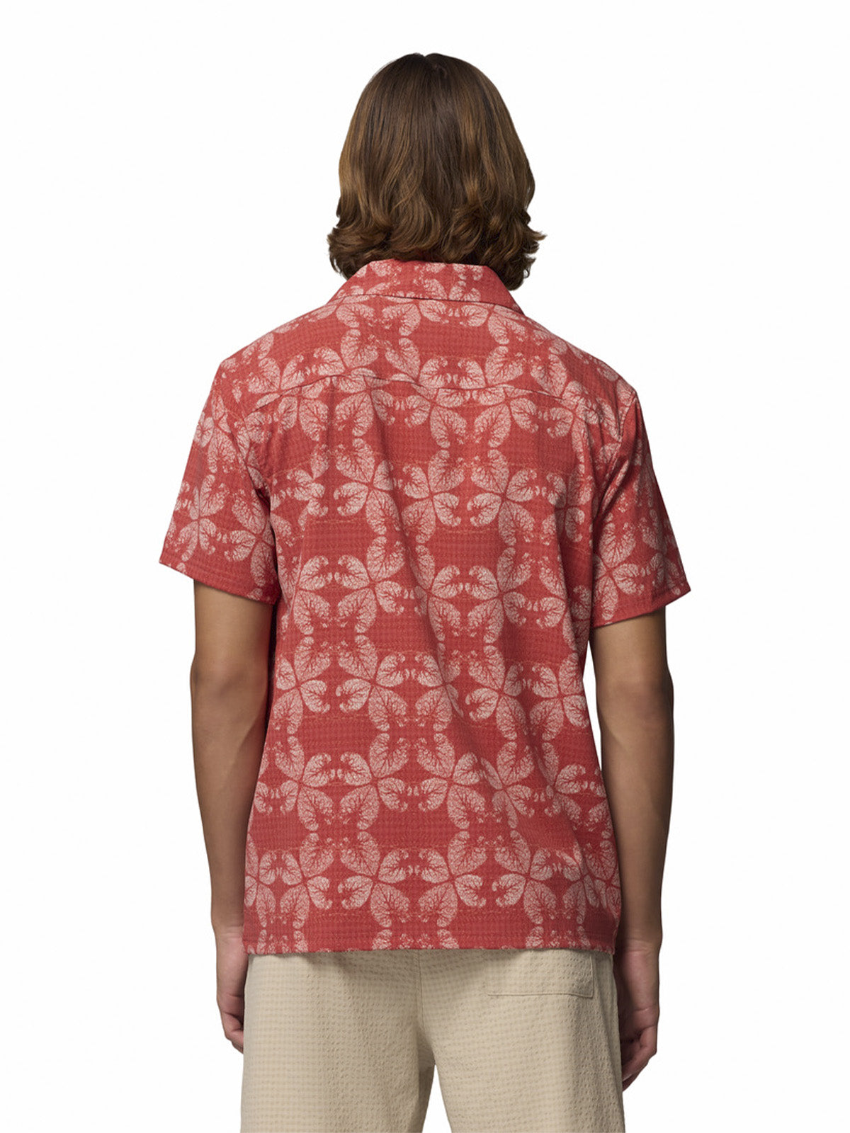 Camisa Manga Corta Hombre Utilizer Print Rojo Columbia