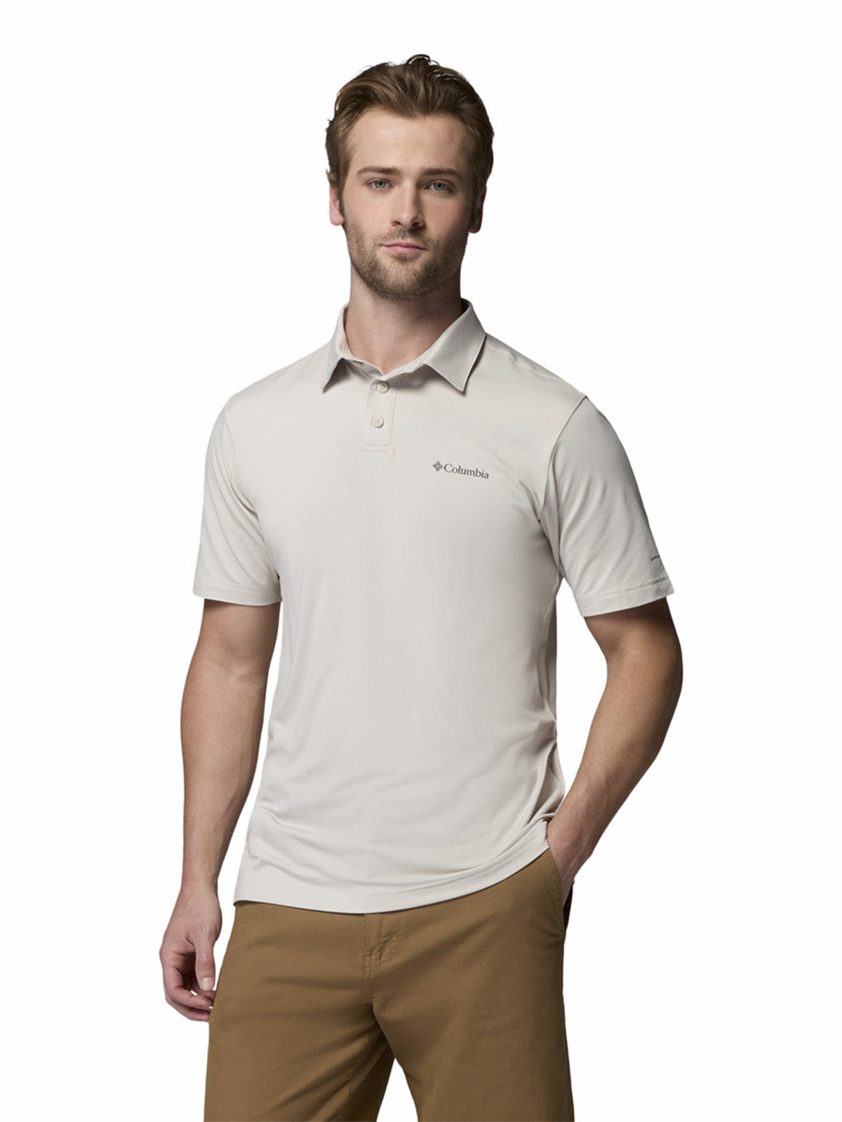 Polera Manga Corta Hombre Parsons Point Polo Gris Columbia
