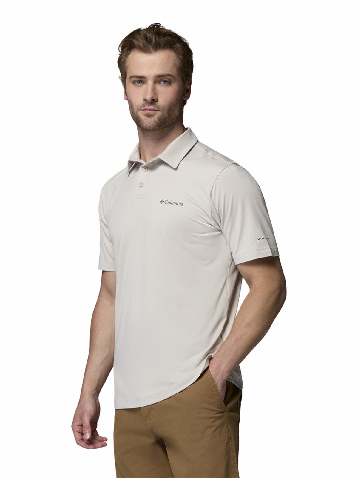 Polera Manga Corta Hombre Parsons Point Polo Gris Columbia