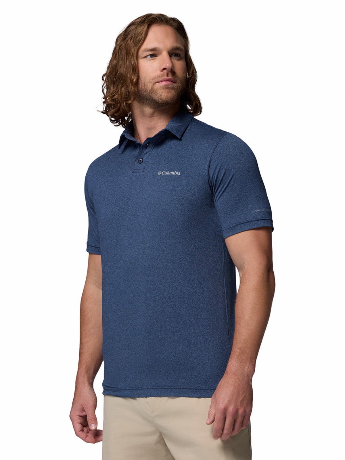 Polera Manga Corta Hombre Parsons Point Azul Collegiate Navy Columbia